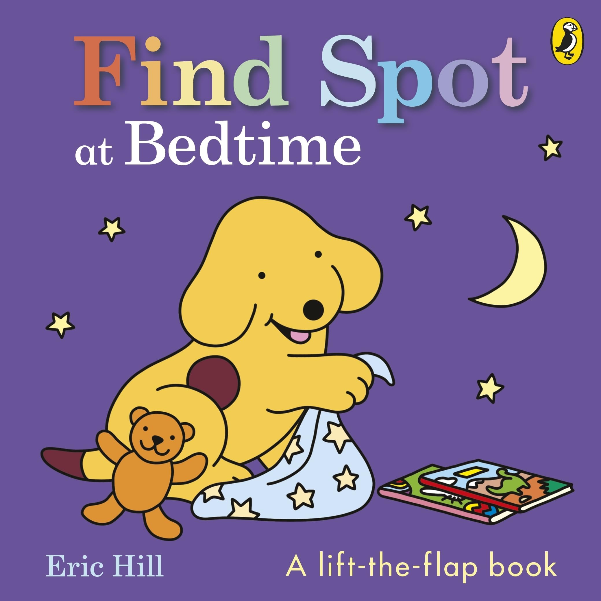 Puffin Find Spot at Bedtime: Lift-the-Flap Board Book for Ages Baby - 4 Years