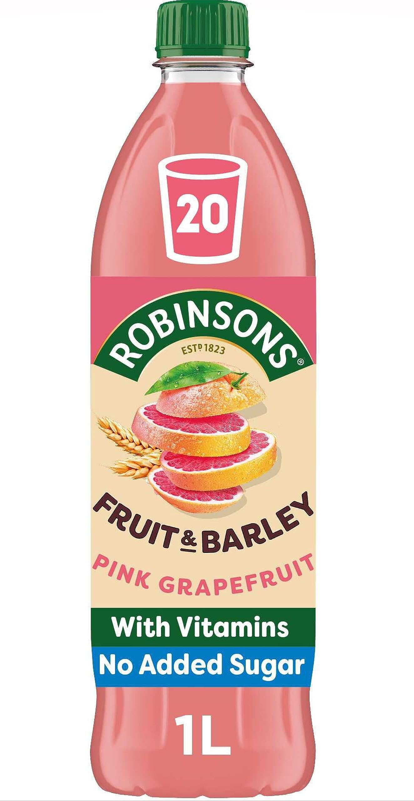 Robinsons Fruit and Barley – Echter Fruchtkürbis, kalorienarm – Pink Grapefruit