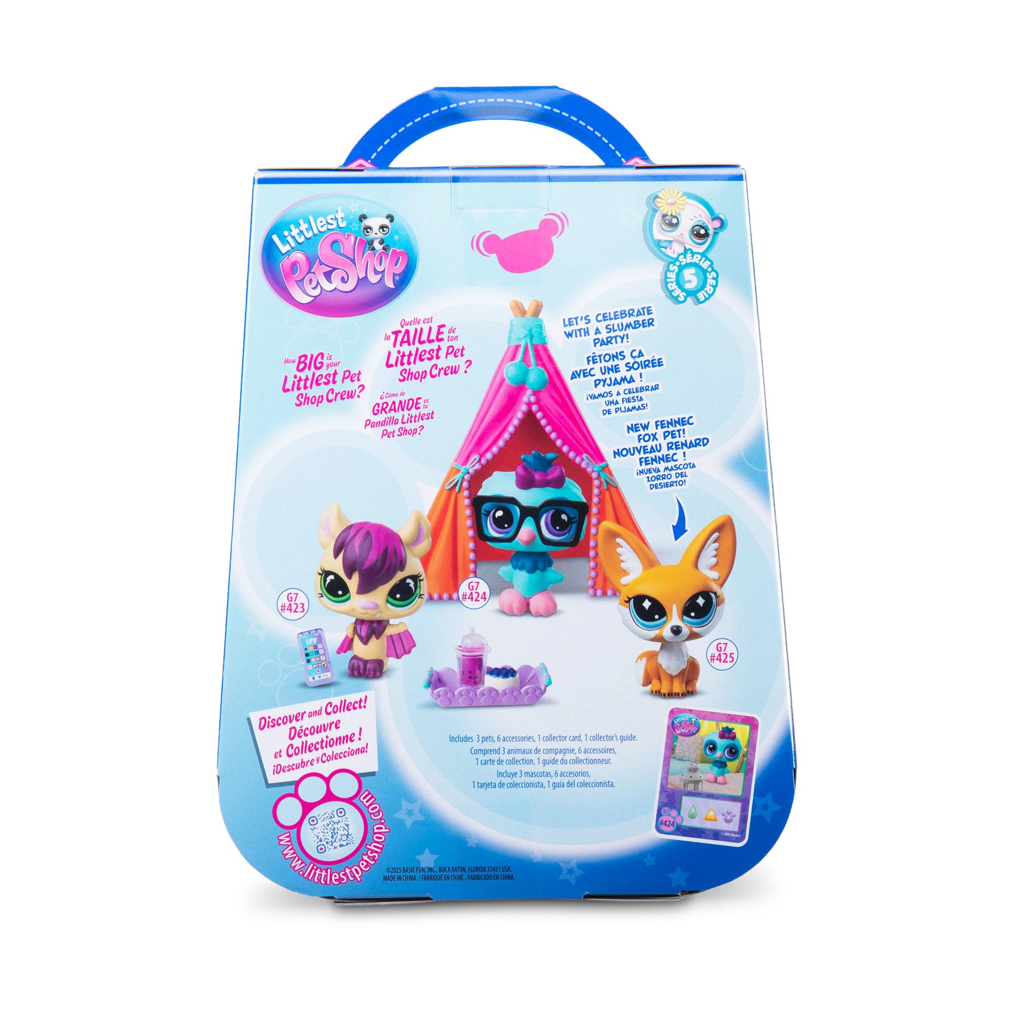 Littlest Pet Shop Slumber Squad Play Pack with 3 Bobblehead Pets & 6 Accessories 9