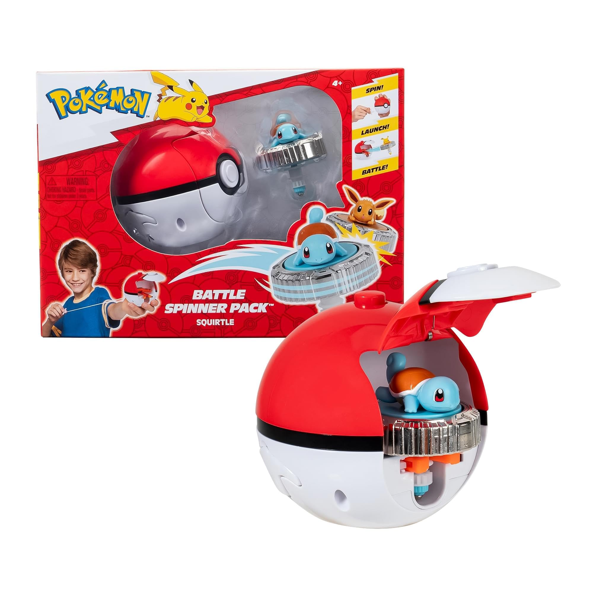 Pokémon Squirtle Battle Spinner Single-Pack Interactive Gaming Figure | Ages 4+