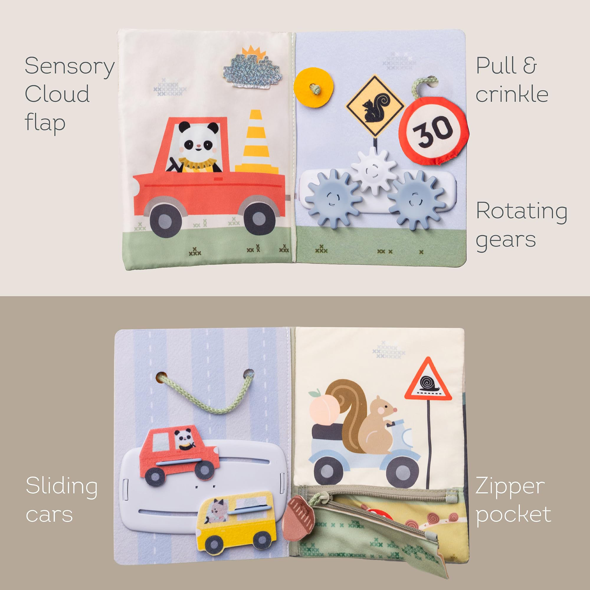 Taf Toys Ride Time Car Seat Busy Book for Toddlers - Screen-Free Travel Activity Toy for Ages 12m+ 4