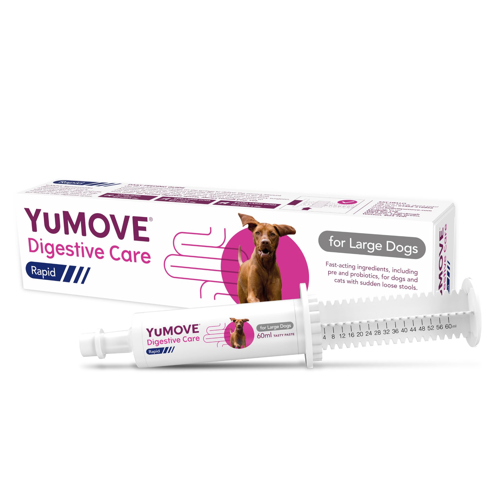 YuMOVE Digestive Care Rapid Probiotic Paste for Dogs - Fast-Acting Stool Firming Aid | 60ml