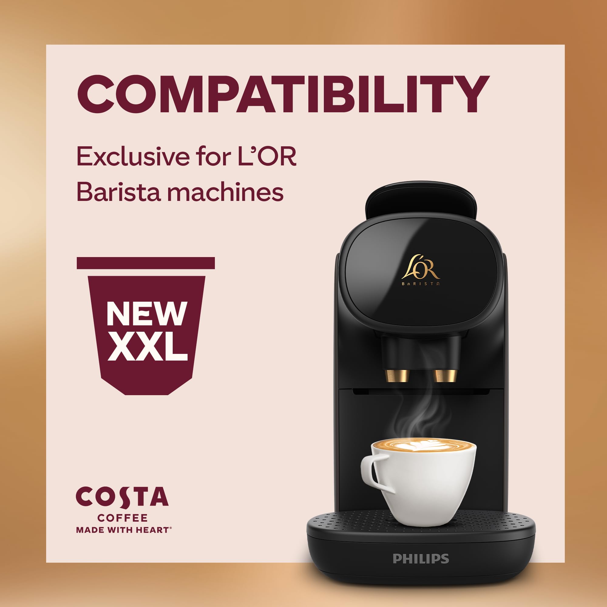 L"OR - Costa Smooth Medium Roast XXL Coffee Pods (Pack of 5, 50 Capsules) 5