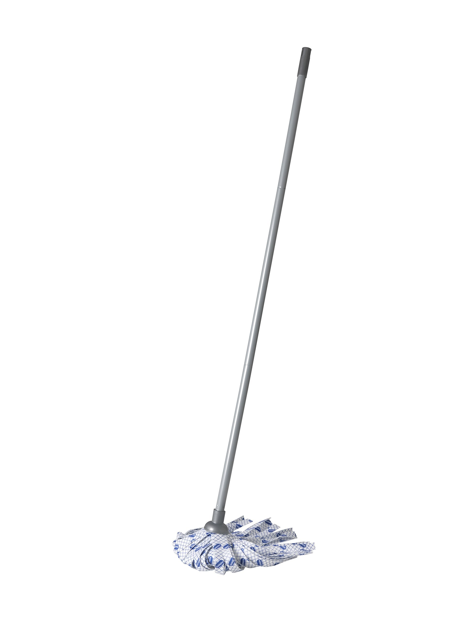 Addis Cloth Mop with 3 Piece Handle | Versatile Strands | Blue, White & Metallic-grey 3