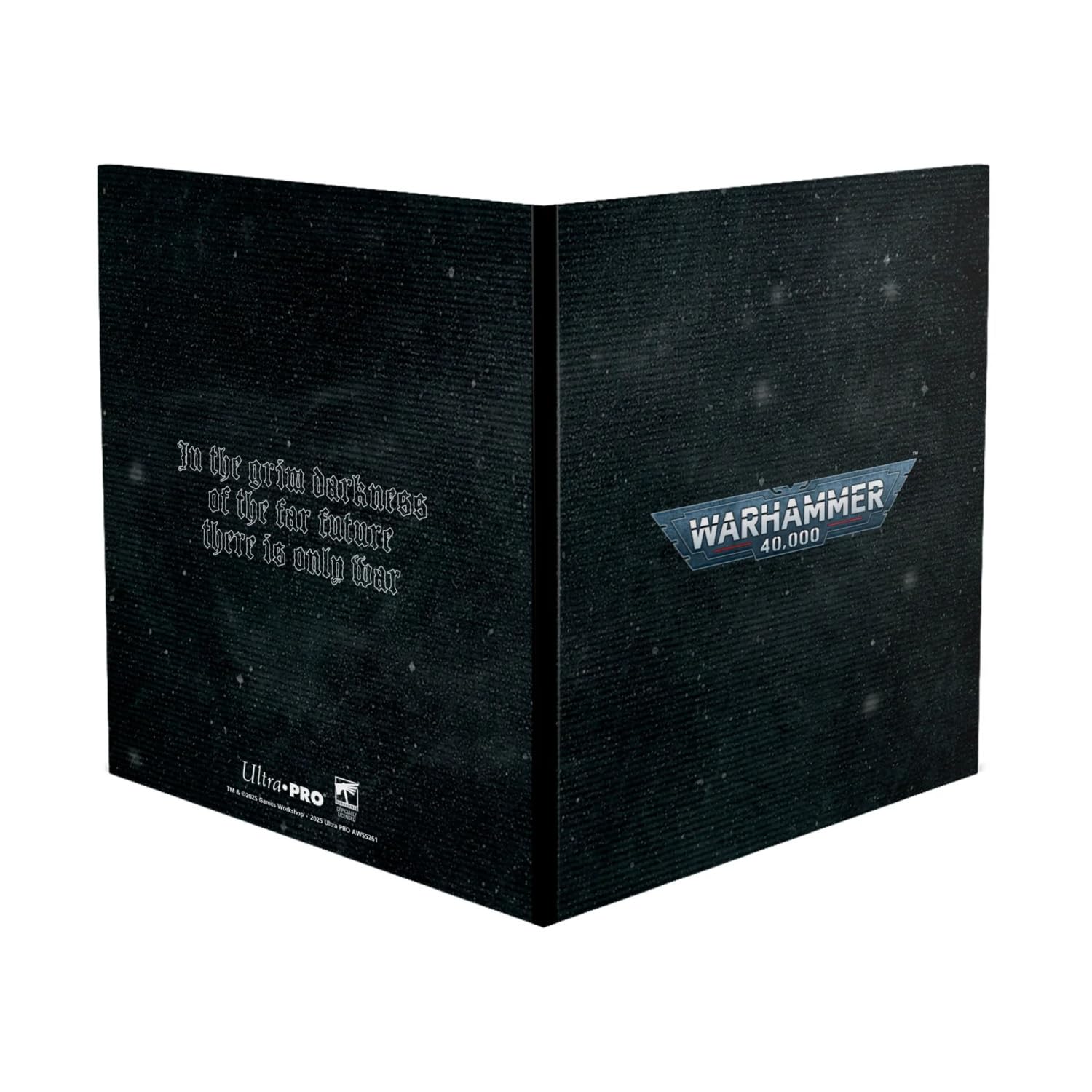 Ultra Pro Warhammer 40,000 Universal Datasheet Folio - Black | Acid-Free Storage | Includes Stickers