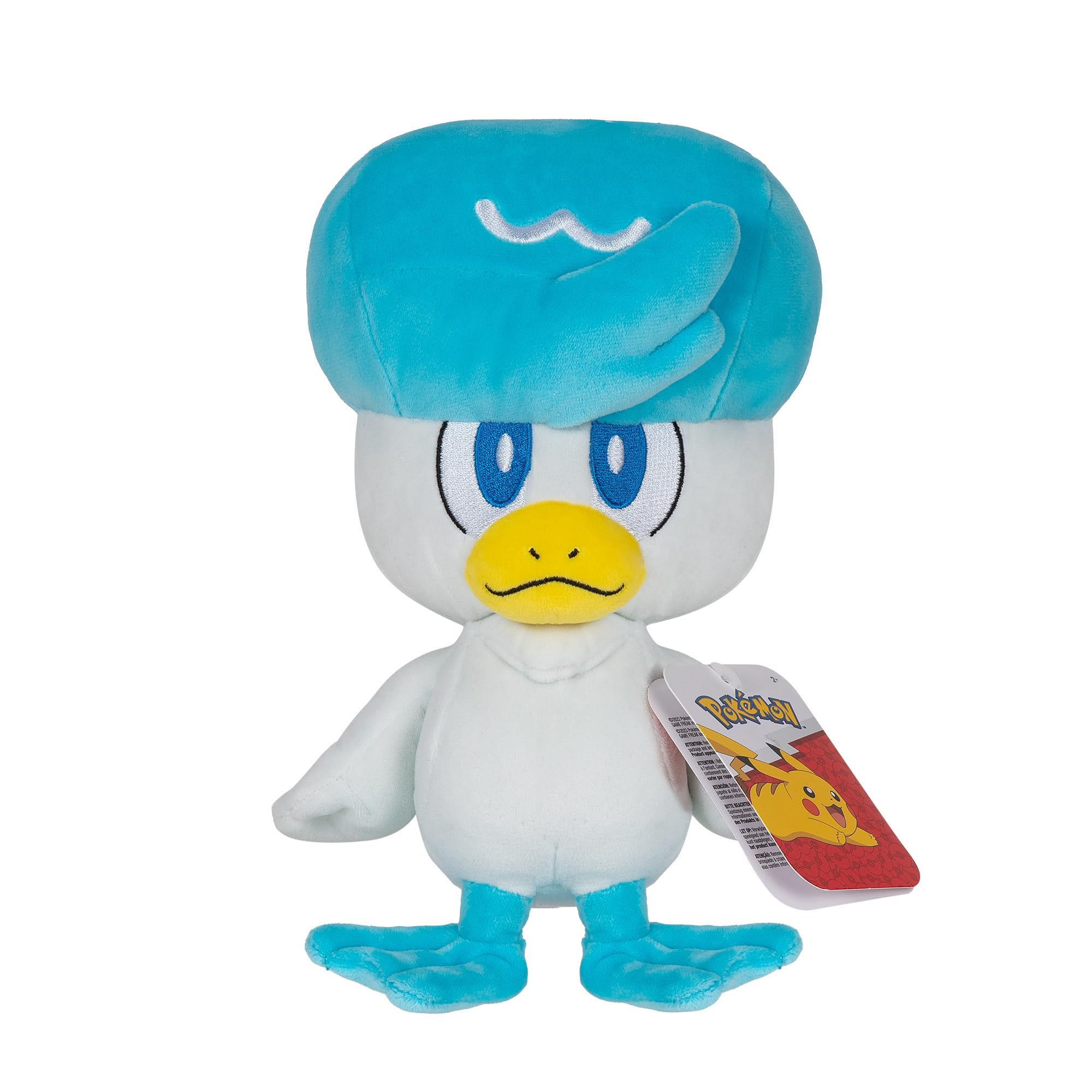 Pokémon Quaxly Stuffed Animal Plush - 8-Inch Duckling Pokémon | Polyester | Ages 3+
