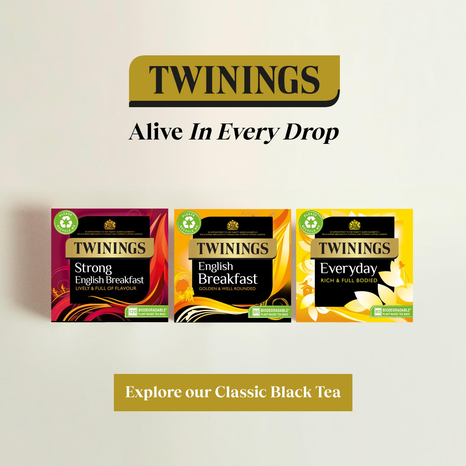 Twinings English Breakfast Black Tea - Golden & Well Rounded | 40 Biodegradable Teabags | 100g 6