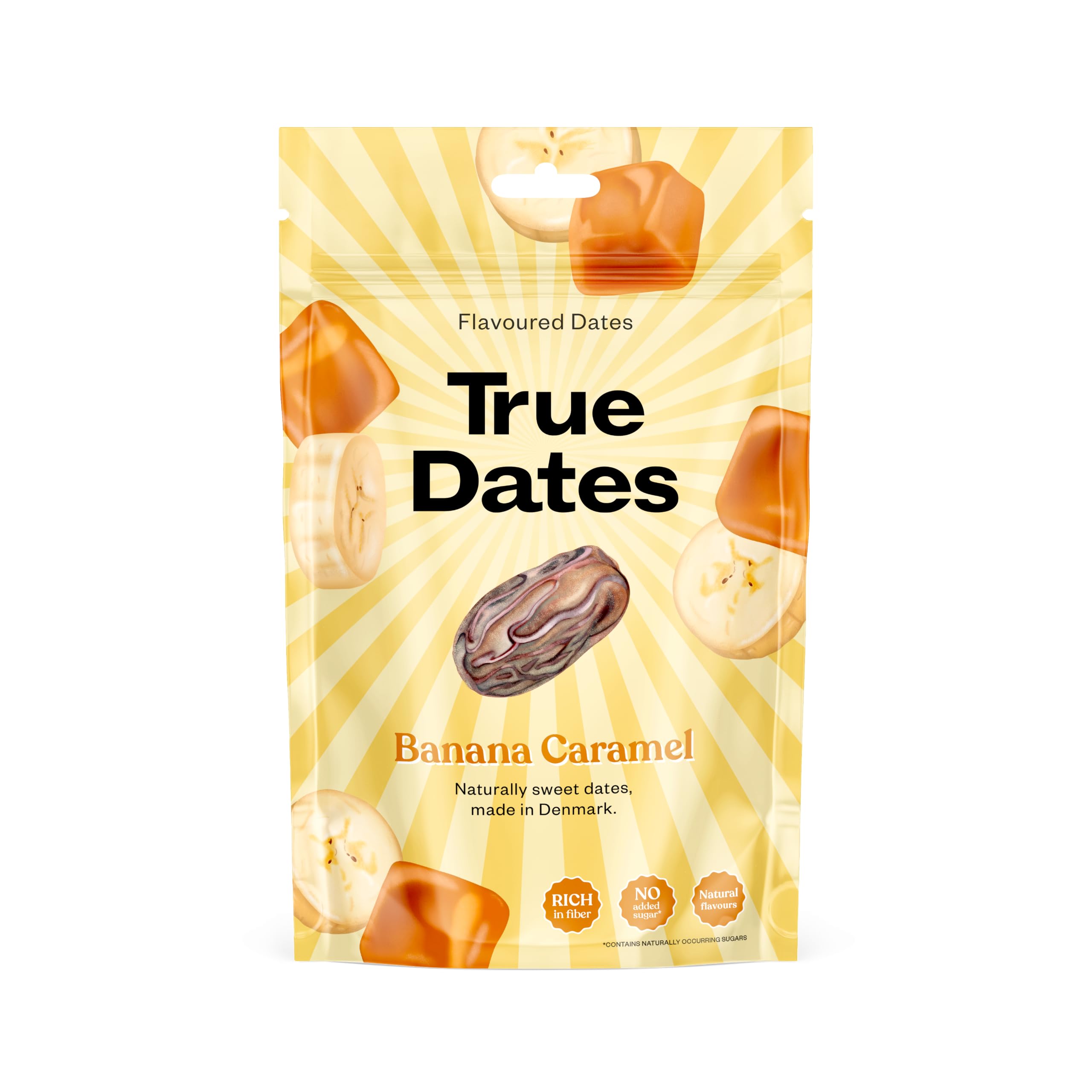 True Gum Banana Caramel Flavored Dates - 100g | Rich in Fiber | Natural Flavors 1