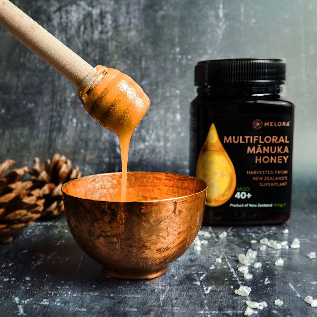 Melora Manuka Honey - 40 MGO | Pure & Traceable New Zealand Honey | 250g