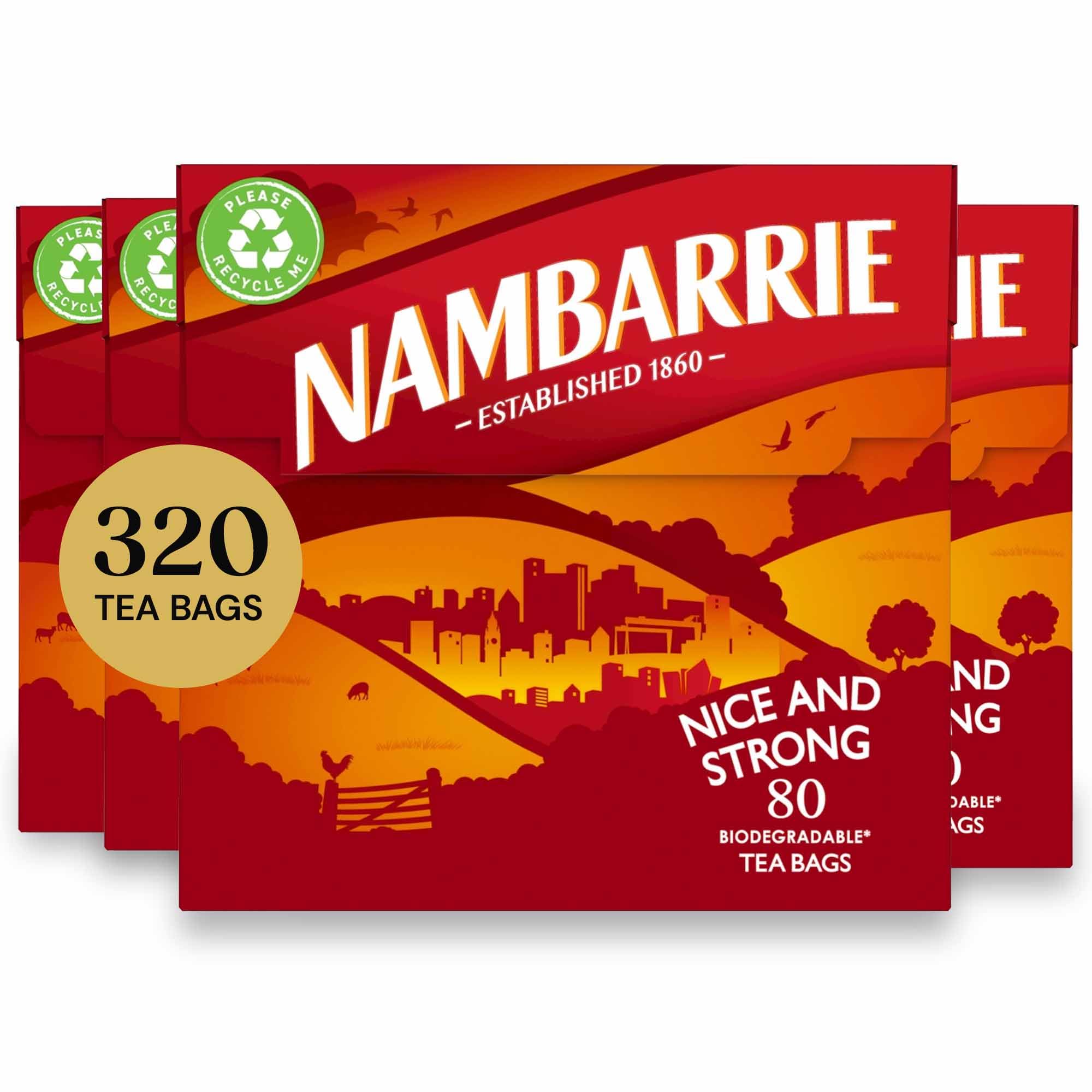 Twinings Nambarrie Strong Black Tea | Bold & Full of Flavour | 4 x 80 Tea Bags
