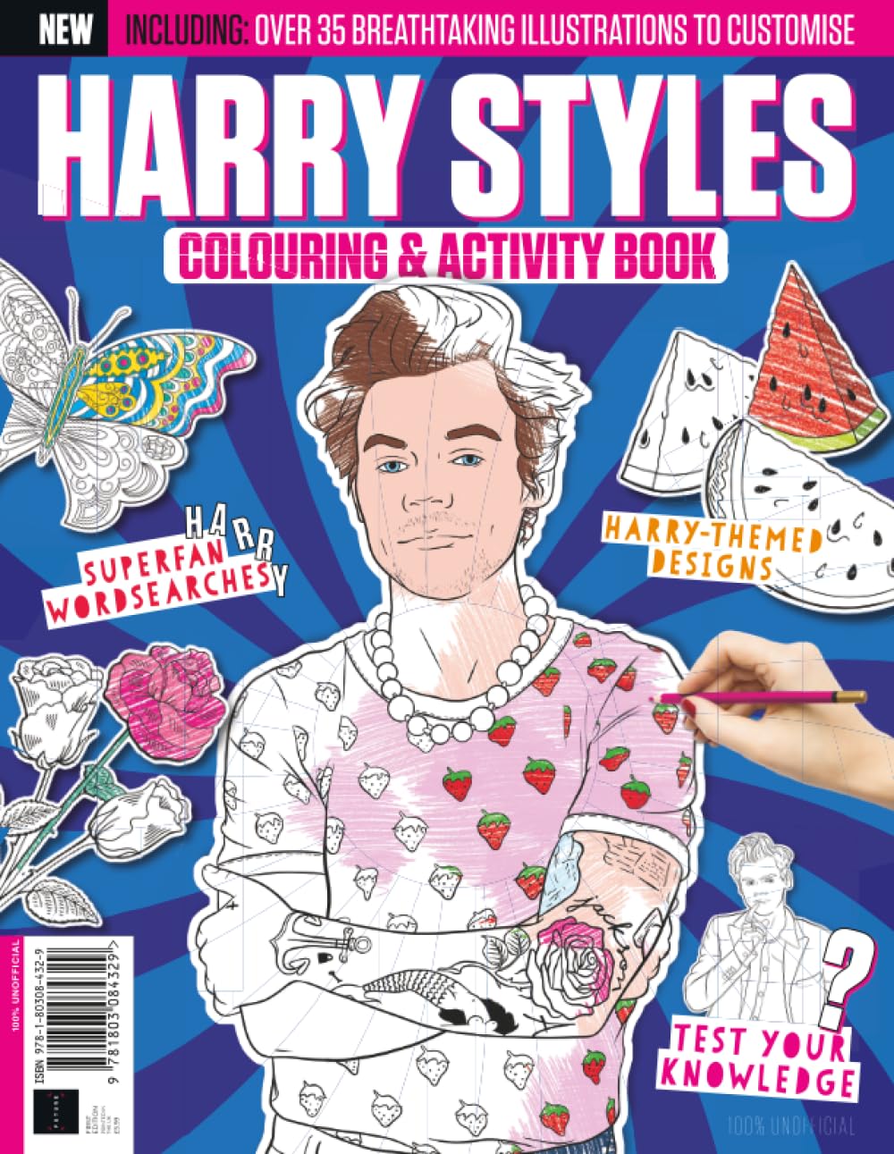 Future Publishing Harry Styles Coloring & Activity Book - 35+ Illustrations | Paperback
