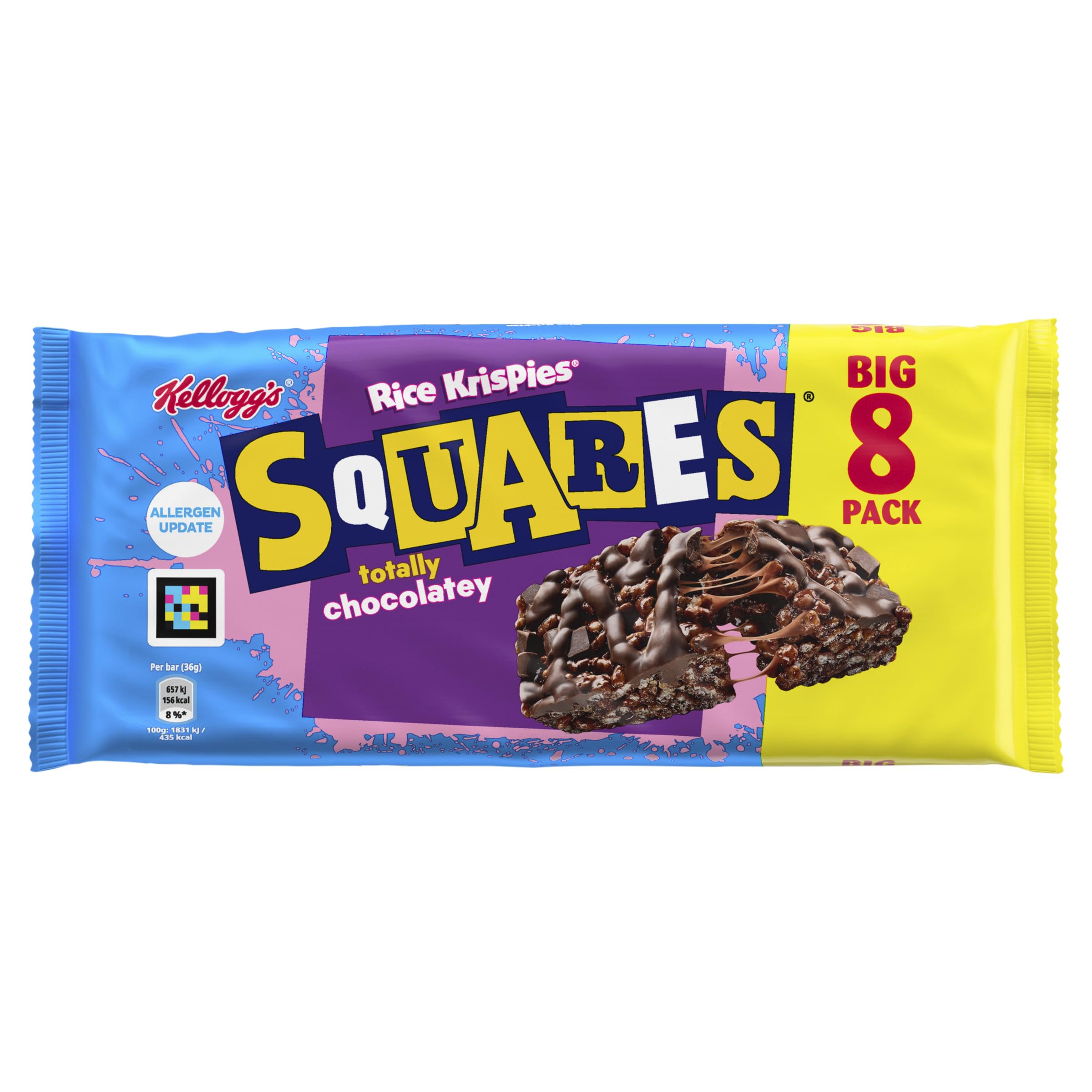 Rice Krispies Squares Chocolatey Snack Bars - 8 Count (36g Each)