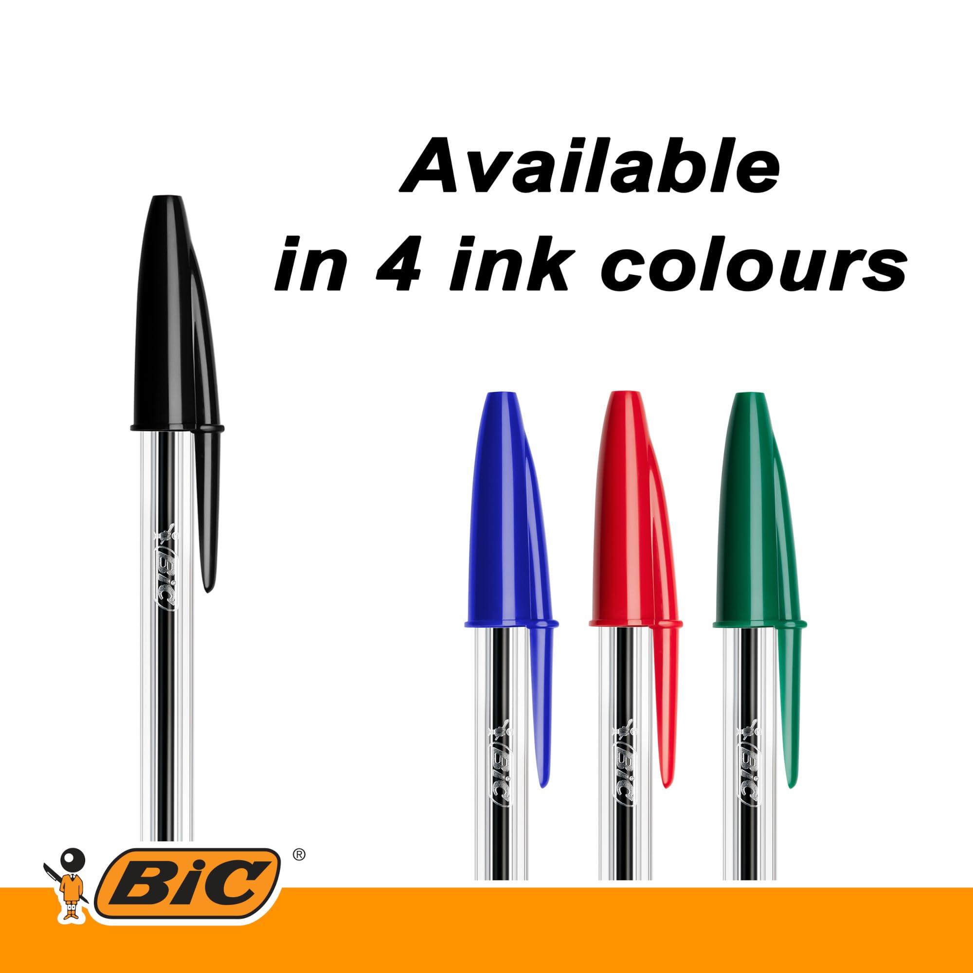 BIC Cristal Original Ballpoint Pens - Fine Point (1.0mm) | Smooth Writing | Pack of 100 Black Ink 7