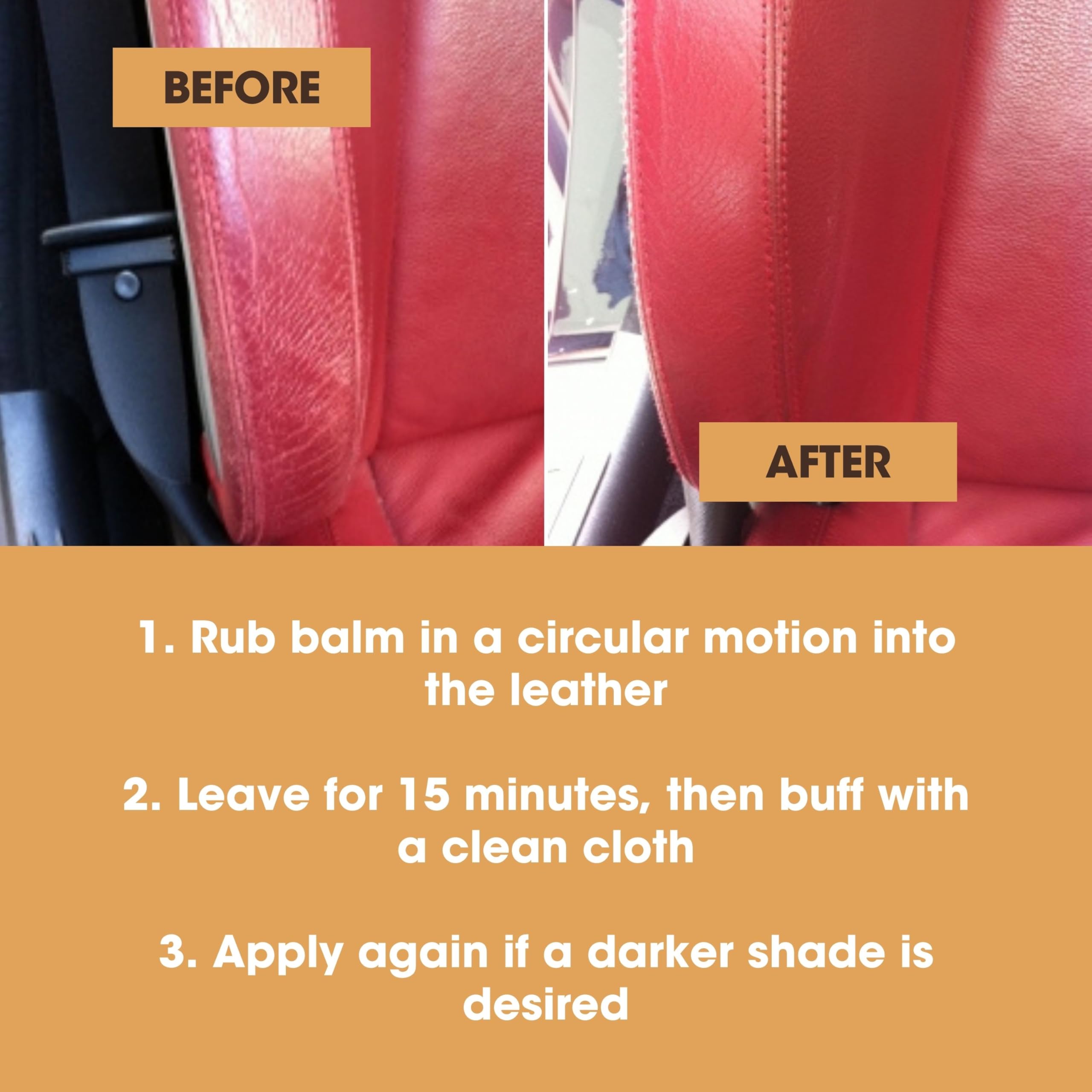 Furniture Clinic Leather Recolouring Balm - Dark Grey for Sofas, Car Seats, Shoes & Clothing 7