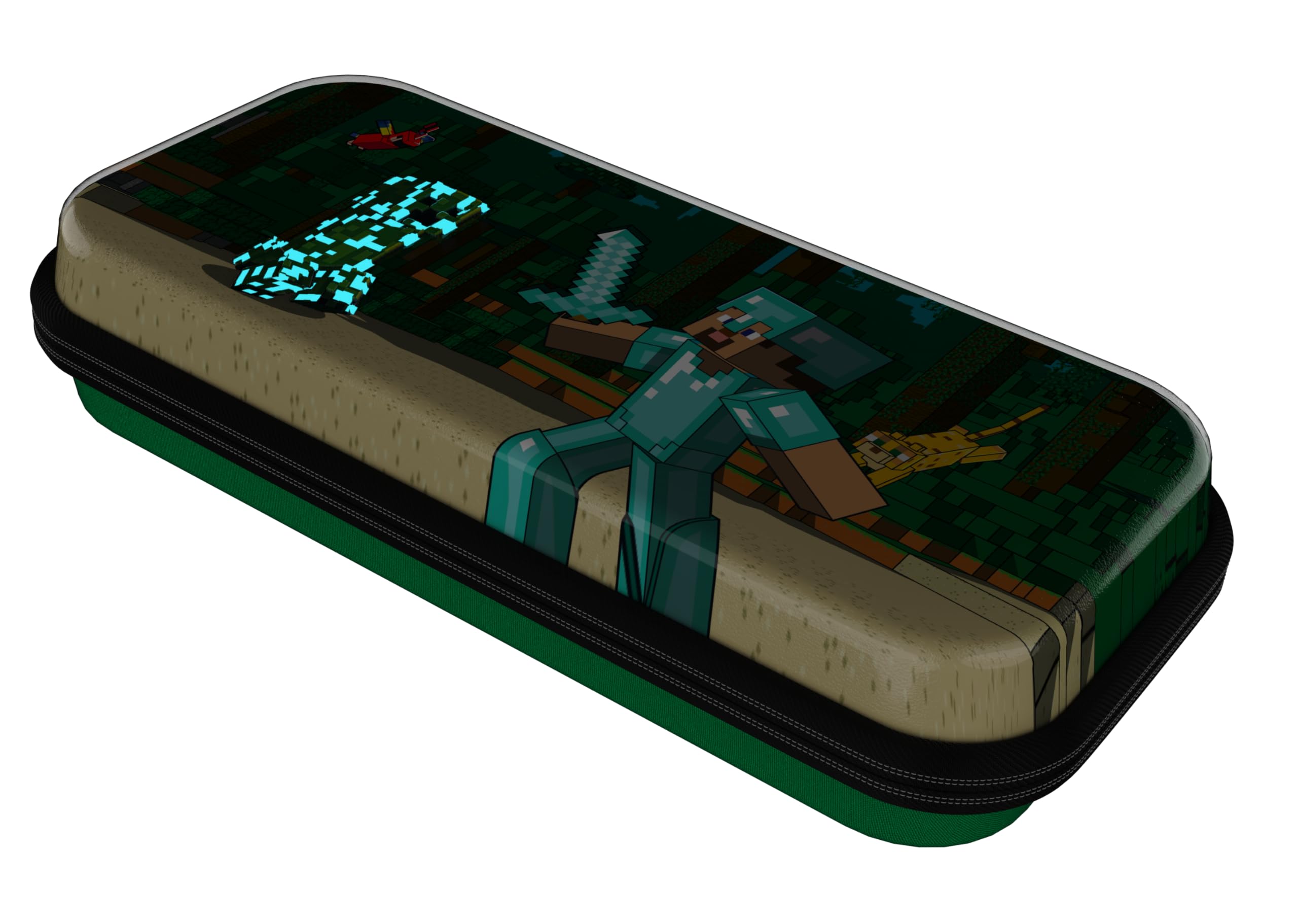PDP Minecraft Forest Battle Travel Case Plus GLOW for Nintendo Switch Family | Green 6