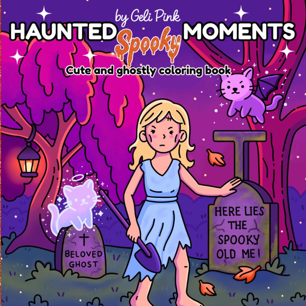 Geli Pink Haunted Spooky Moments - Fantasy & Sci-Fi Coloring Book for Adults | Paperback