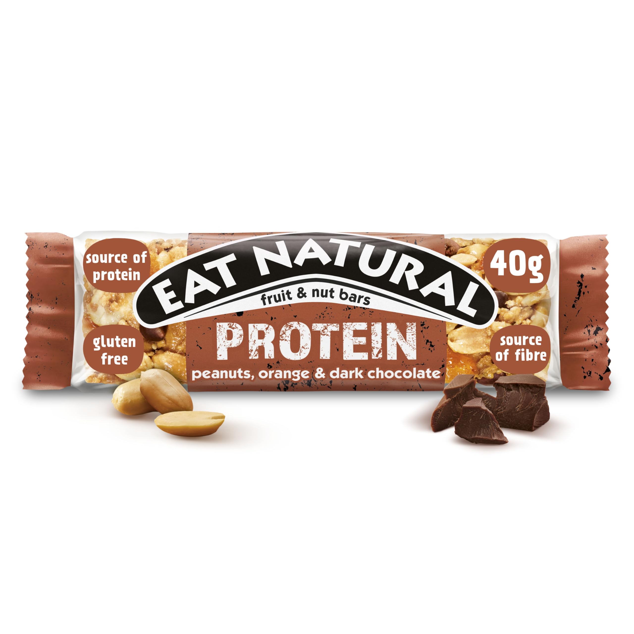 Eat Natural Protein Erdnüsse, Orange &amp; Zartbitterschokolade Frucht- &amp; Nussriegel (12 x 40 g) 3