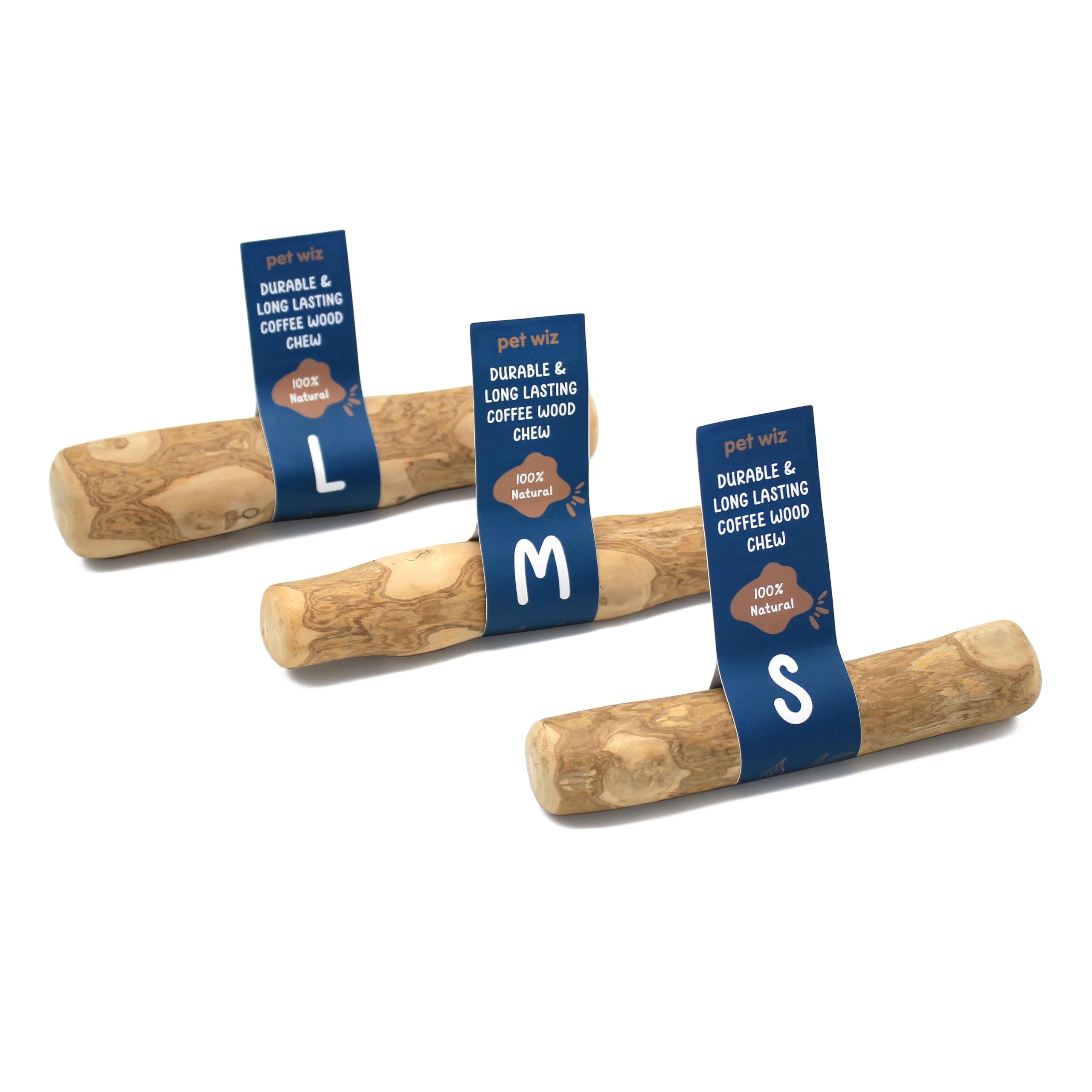 pet wiz Coffee Wood Dog Chew - Heavy Duty | Promotes Oral Hygiene | Large Size 5