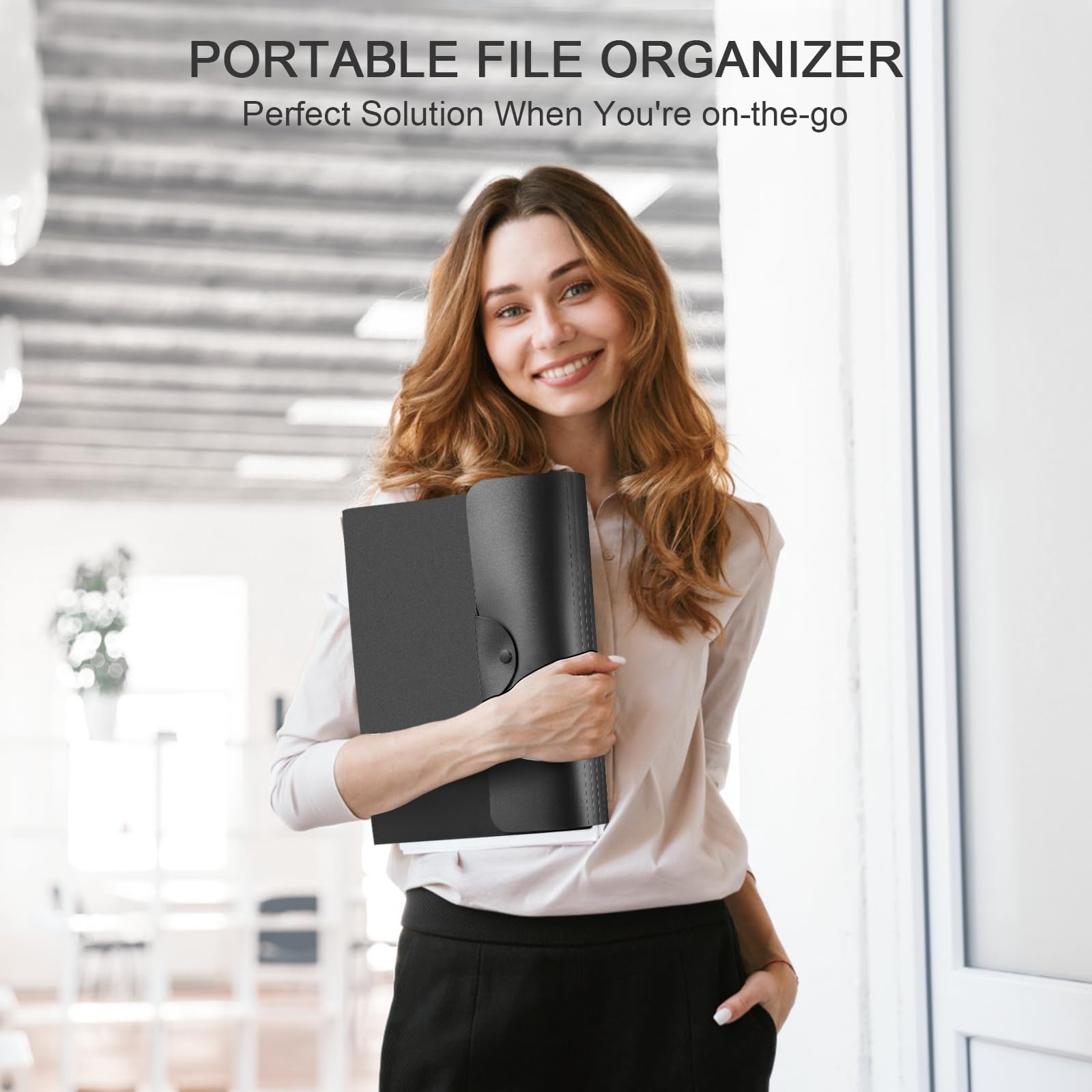 Diboniur A4 Expanding File Organiser - 13 Pockets, Black PP Material | Holds 500 Sheets 8