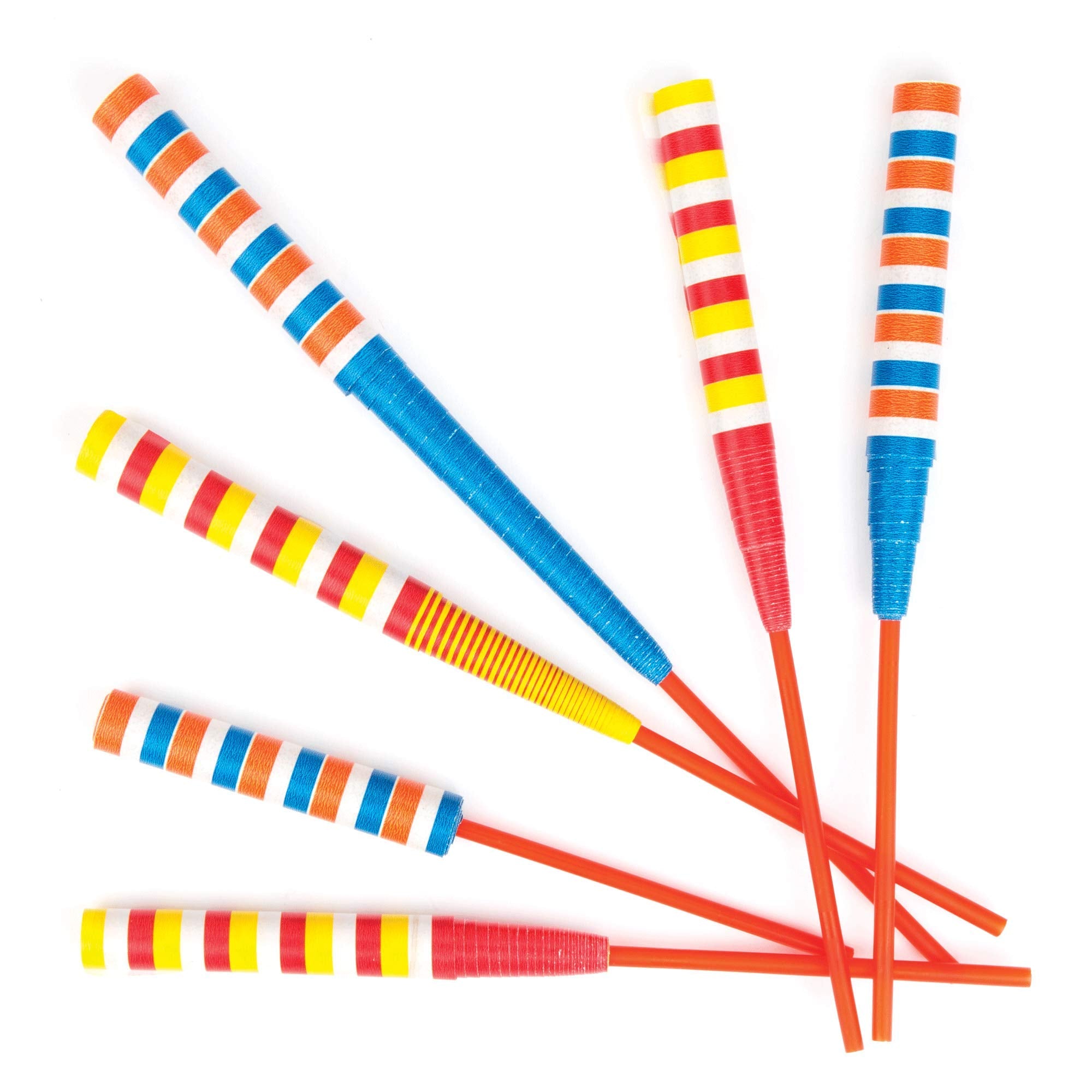 Baker Ross Paper Sword Flickers (Pack of 6) - Coiled Paper Toy | 20 cm Length | Assorted Designs