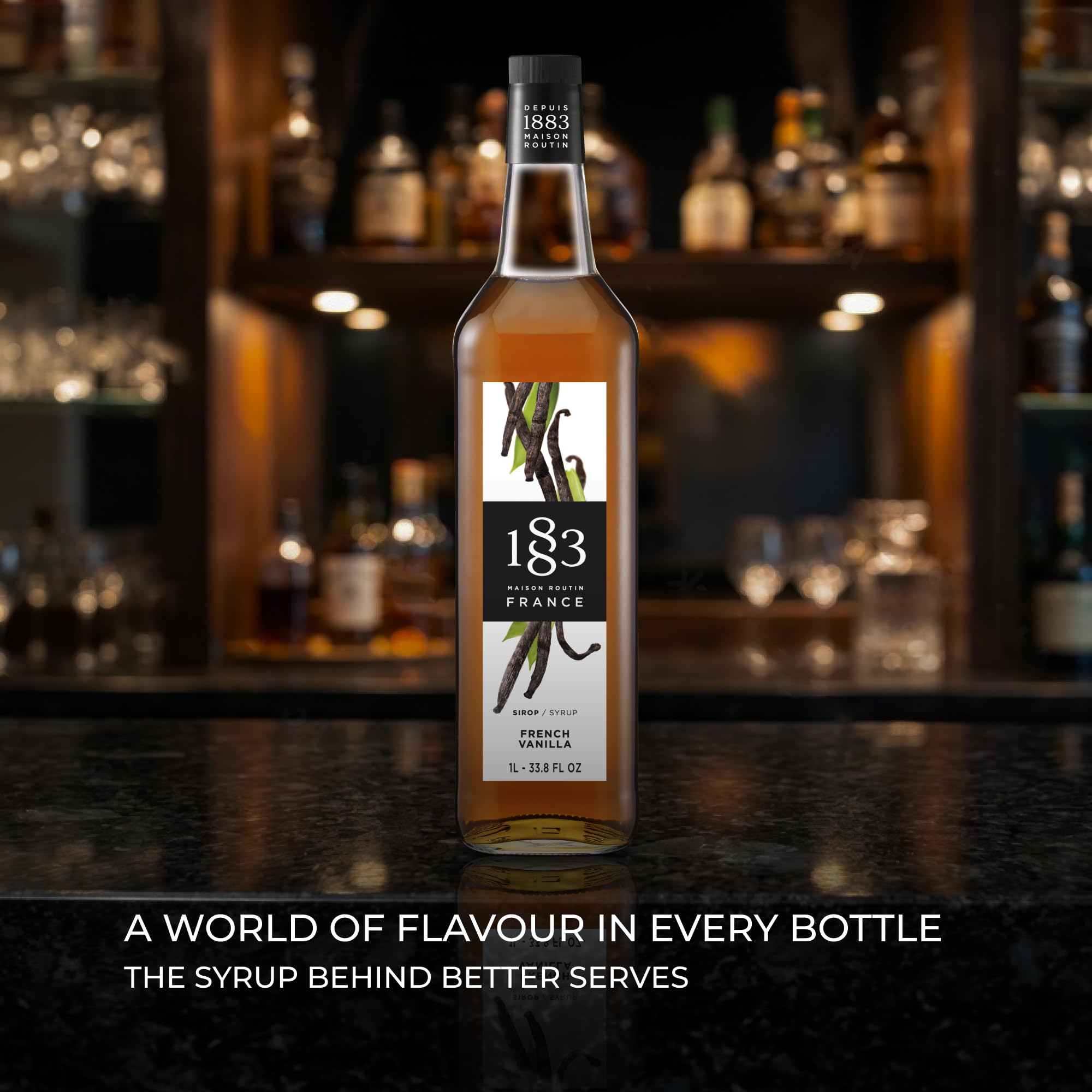 1883 French Vanilla Syrup - 1L Bottle | Natural Ingredients | Vegan Friendly 5