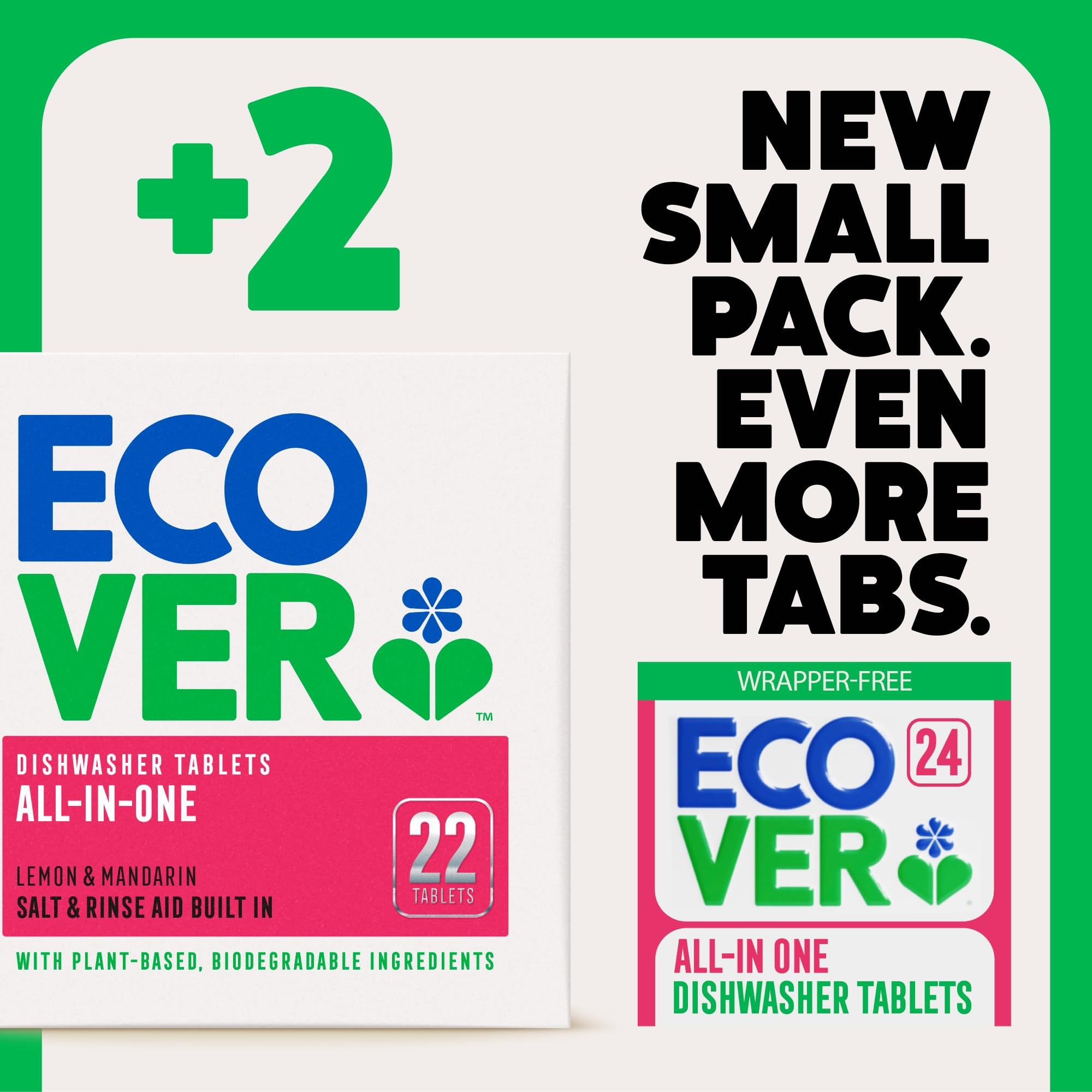 Ecover All-in-One Geschirrspültabs mit Salz &amp; Klarspüler (24 Tabs) 6