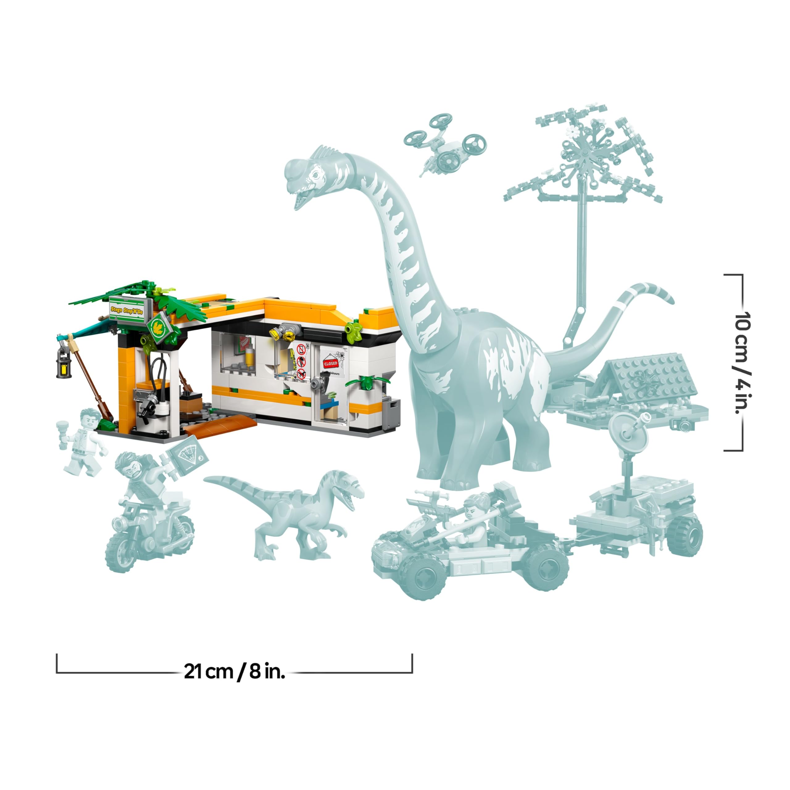 LEGO Jurassic World Raptor & Titanosaurus Tracking Mission Building Set | Ages 7+ 7