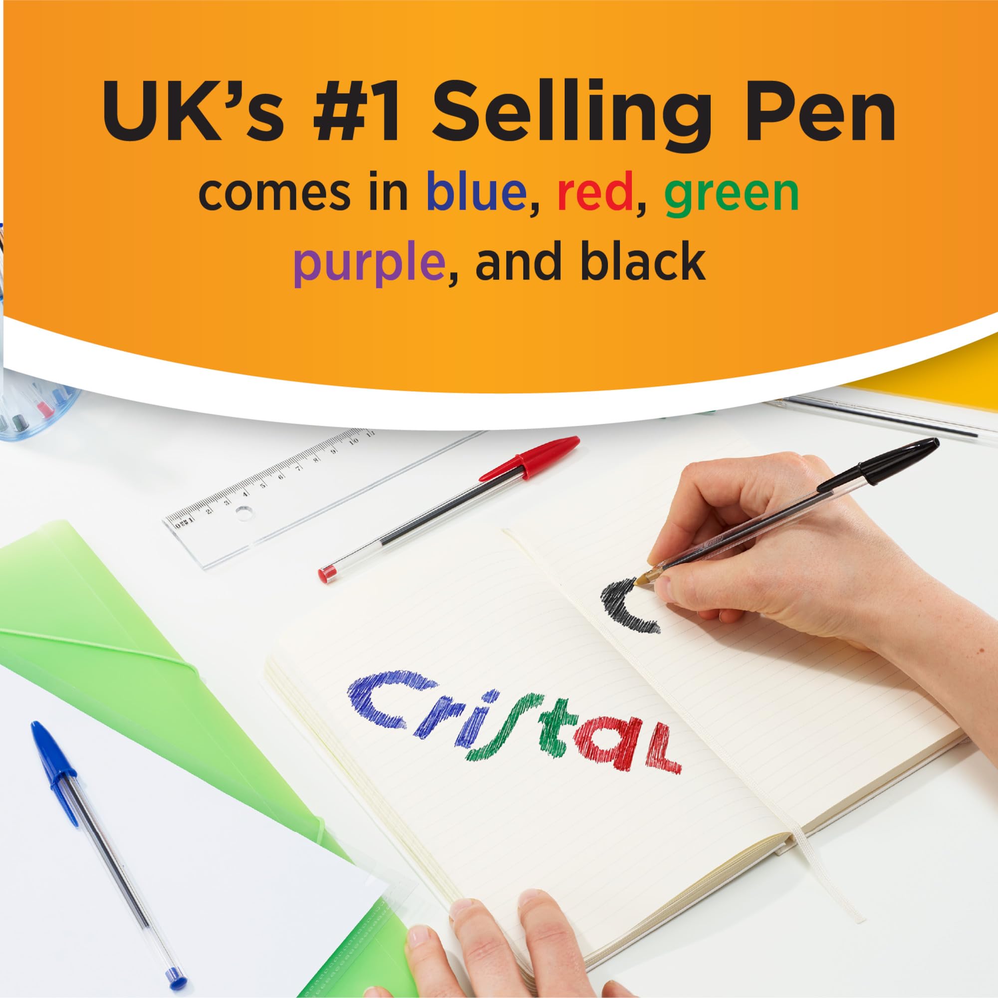 BIC Cristal Original Ballpoint Pens - Fine Point (1.0mm) | Smooth Writing | Pack of 100 Black Ink 5