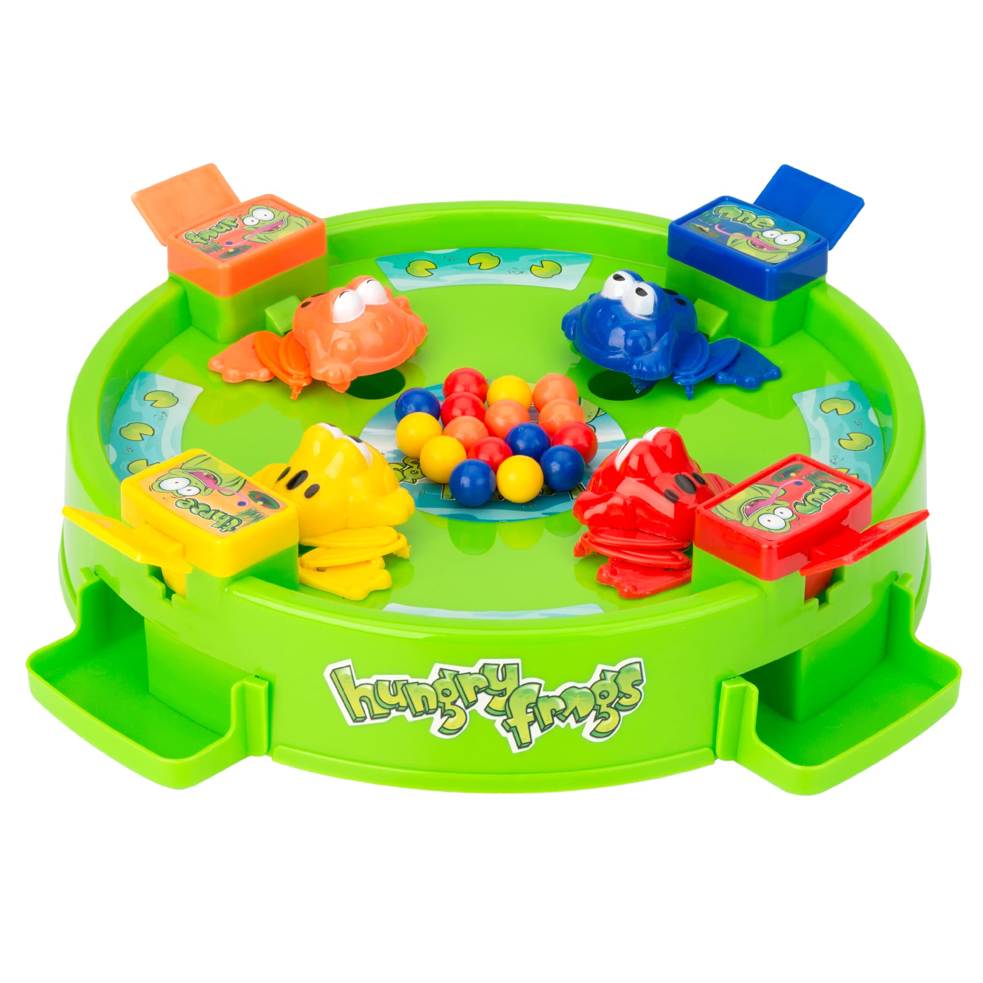 Toyrific Hungry Frogs Board Game - Classic 4 Player Family Game | Hand-Eye Coordination Builder | Ages 3+ 4
