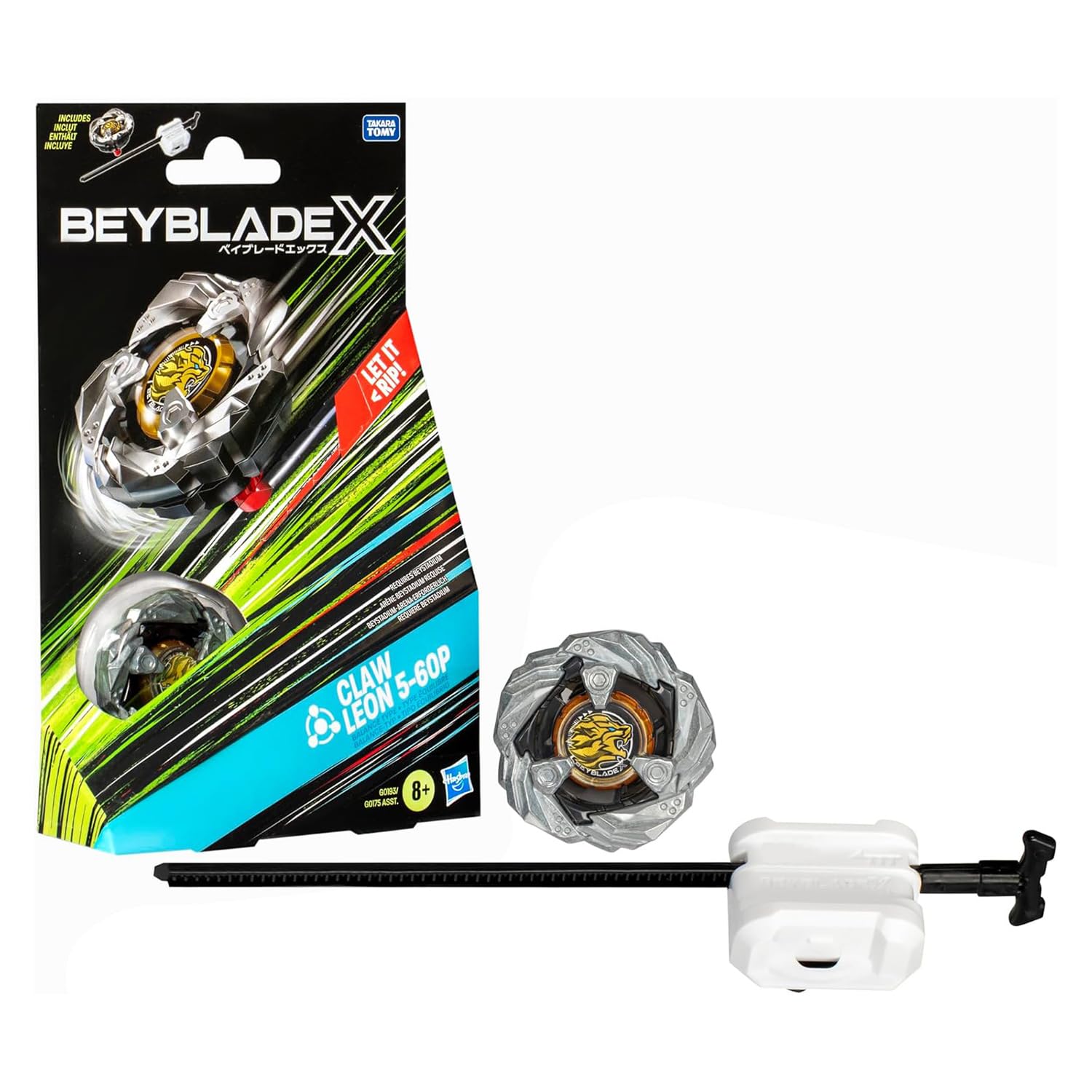 Beyblade X Claw Leon 5-60P Starter Pack - Right-Spin Balance Type Top & Launcher | Ages 8+