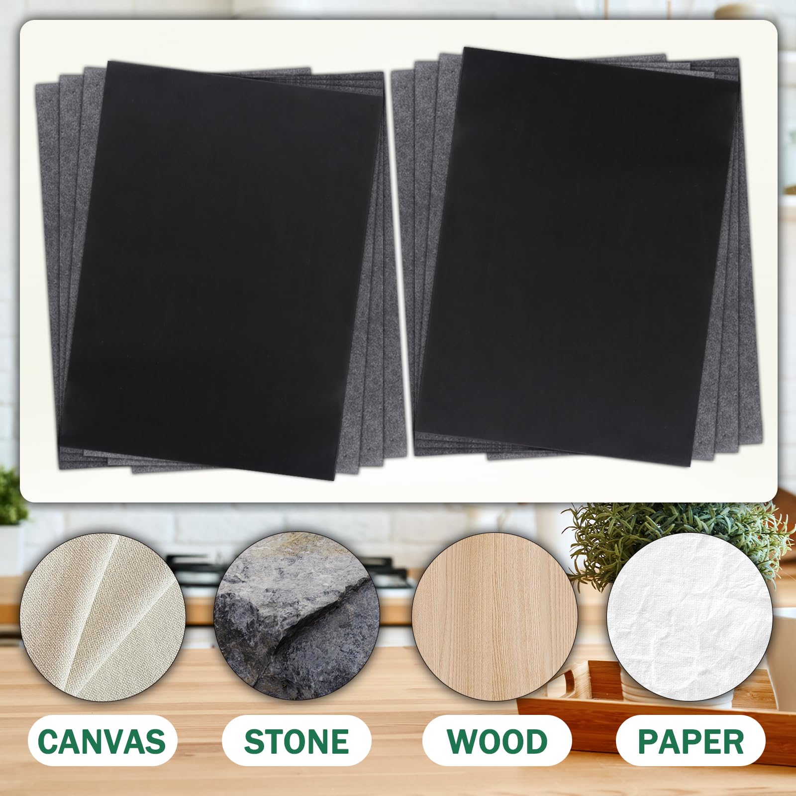 ASelected Carbon Copy Paper - 200 Sheets Black Transfer, A4 Size for Tracing & Crafting 6