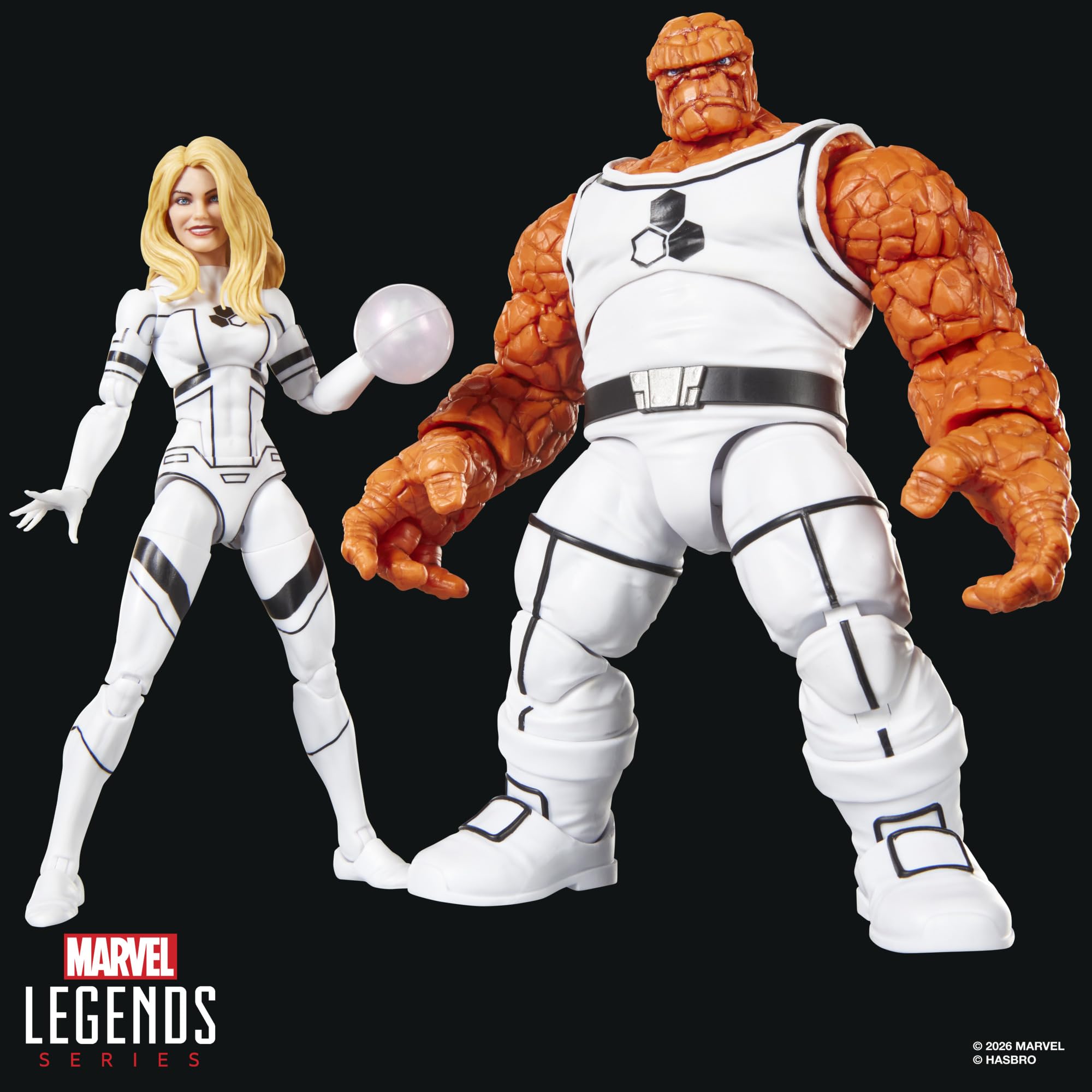 Marvel Legends Future Foundation The Thing & Invisible Woman 6-Inch Action Figures - 2 Figures, 9 Accessories, 20+ Points of Articulation 3