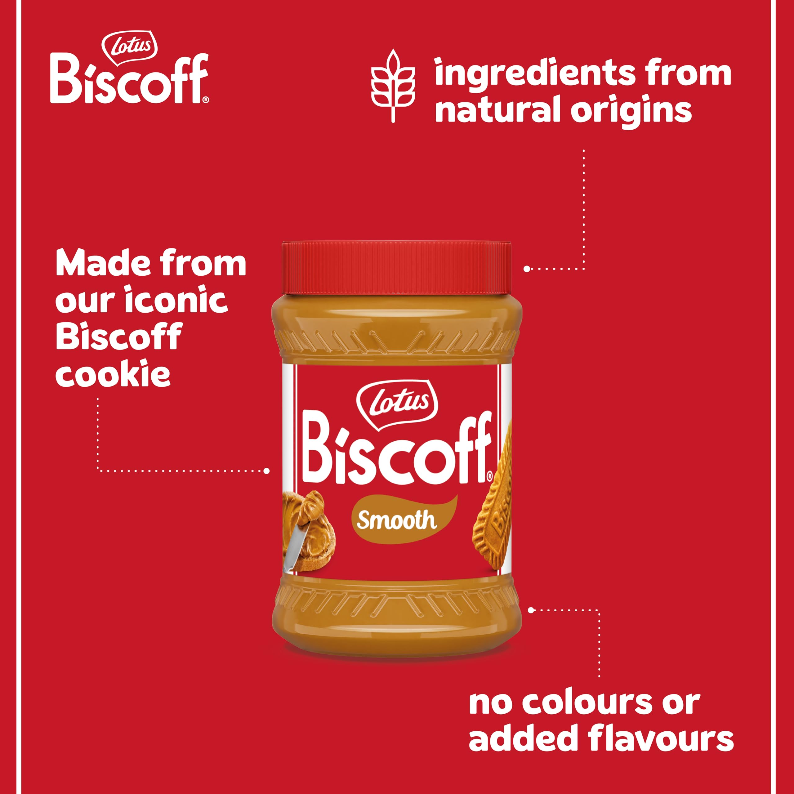 Biscoff Smooth Spread - Caramelised Biscuit Flavour | 720g Jar | Vegan | Nut-Free Facility 3