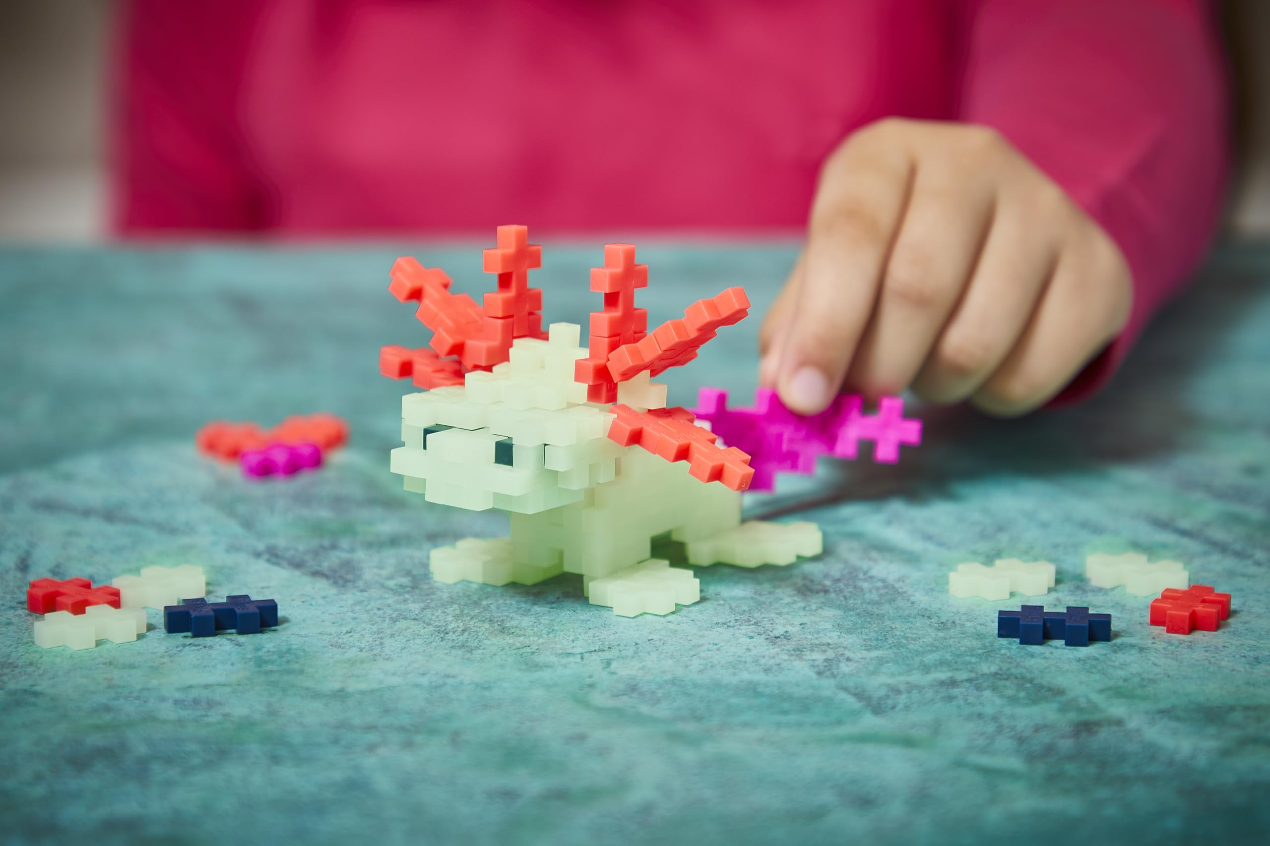 PLUS PLUS Axolotl Building Blocks Toy - 100 pc Creative Learning & STEM Play | Ages 5+ 6