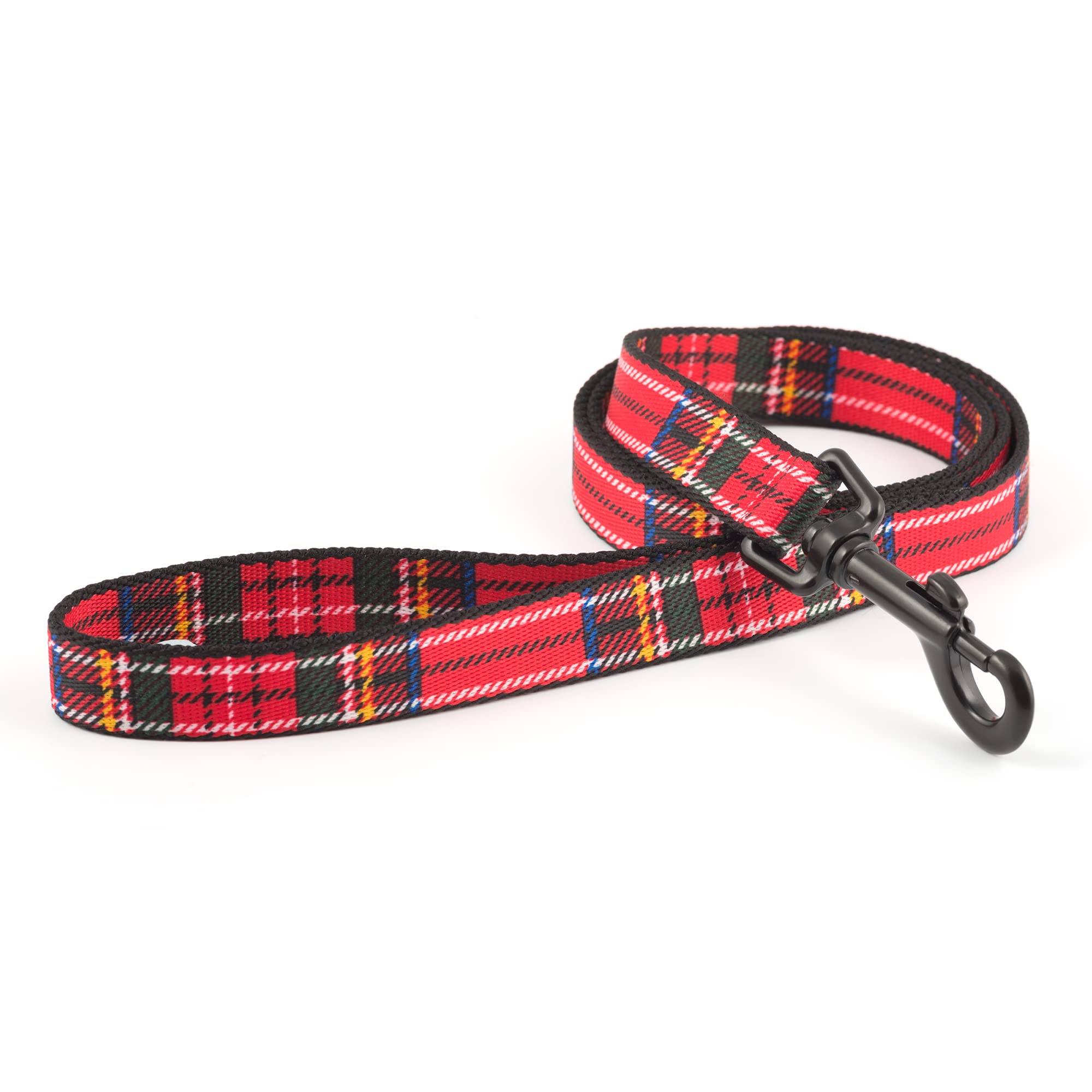 Ancol Nylon Tartan Red Lead - 1m Length, 19mm Width