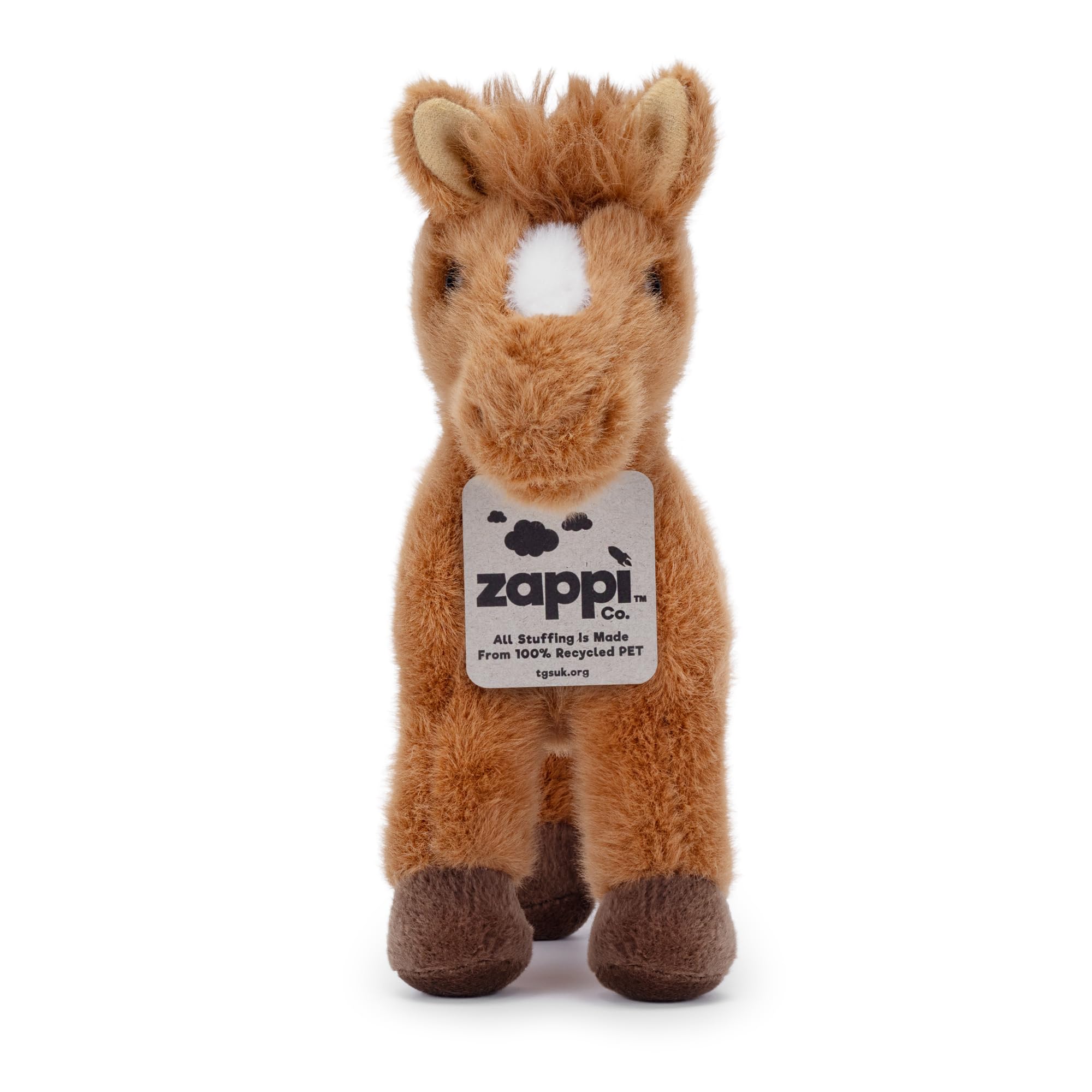 Zappi Co Light Brown Horse Plush Toy - 25cm Soft Stuffed Animal for Cuddles | Machine Washable 4