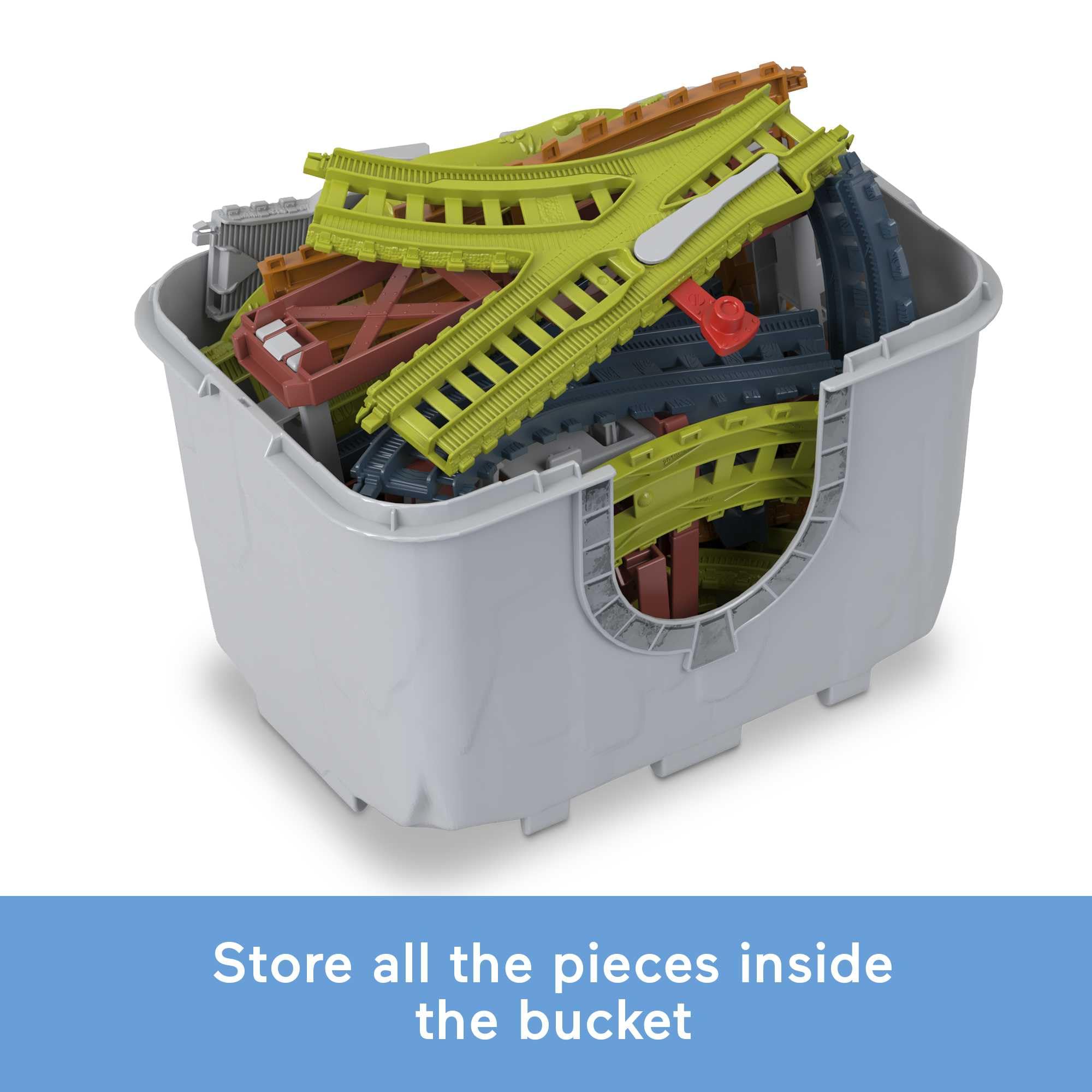 THOMAS & FRIENDS Connect & Build Bucket Track Expansion Set - 48 Pieces | Ages 3+ | HNP81 4