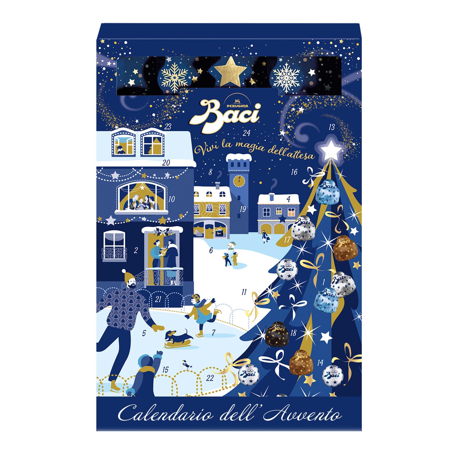 Baci Perugina - Christmas Advent Calendar with Assorted Chocolate Truffles & Hazelnut Fillings 1