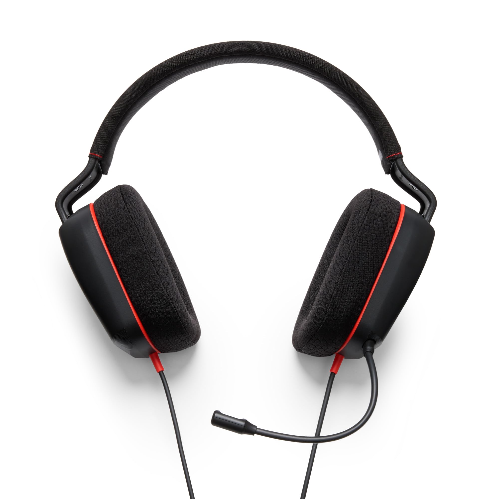 PowerA Wired Stereo Headset for Nintendo Switch 2 - Black/Red | 50mm Drivers | Detachable Mic