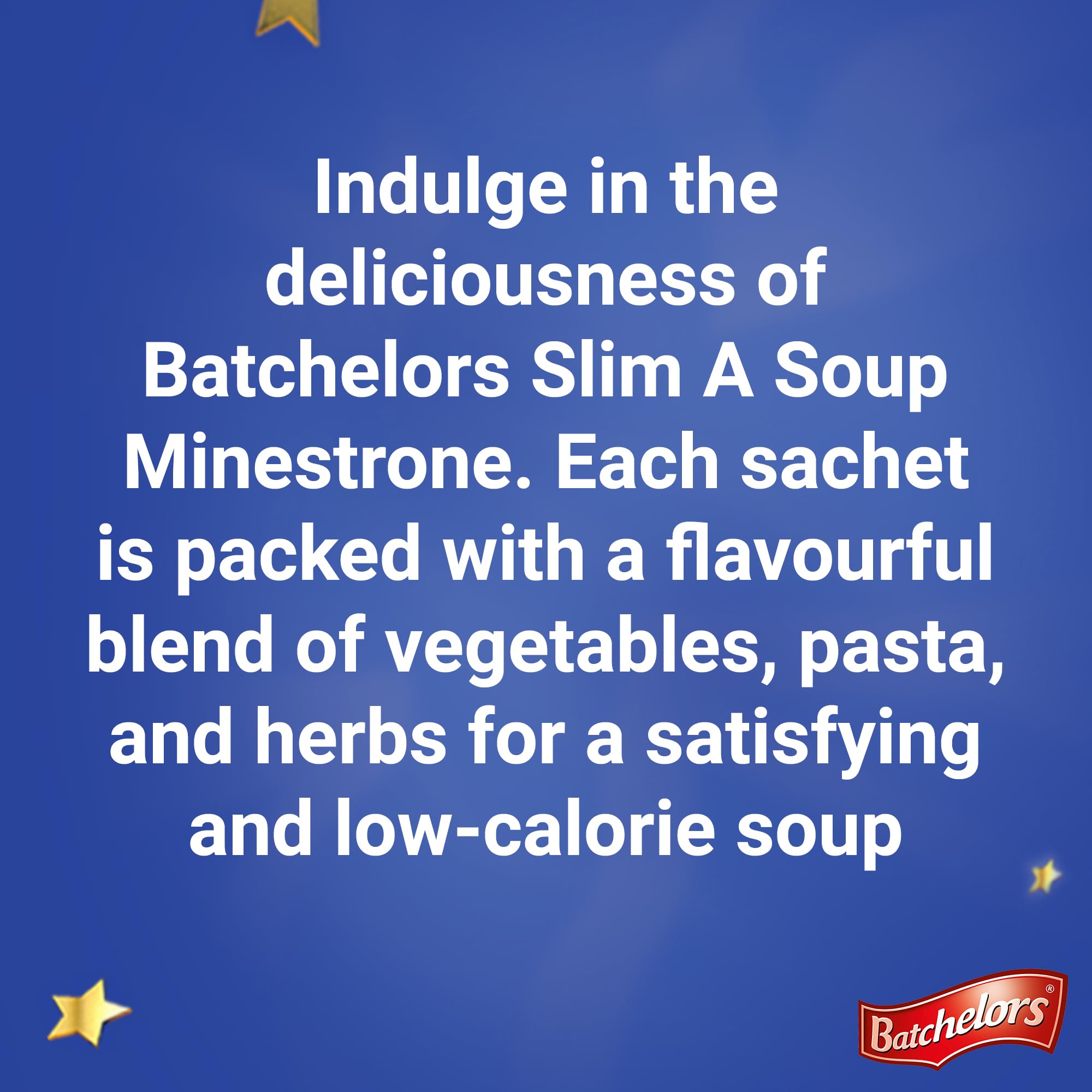 Batchelors Slim a Soup Minestrone Instant Soup - 36 Sachets Total (9 Boxes of 4) | 61g Pack Size 5