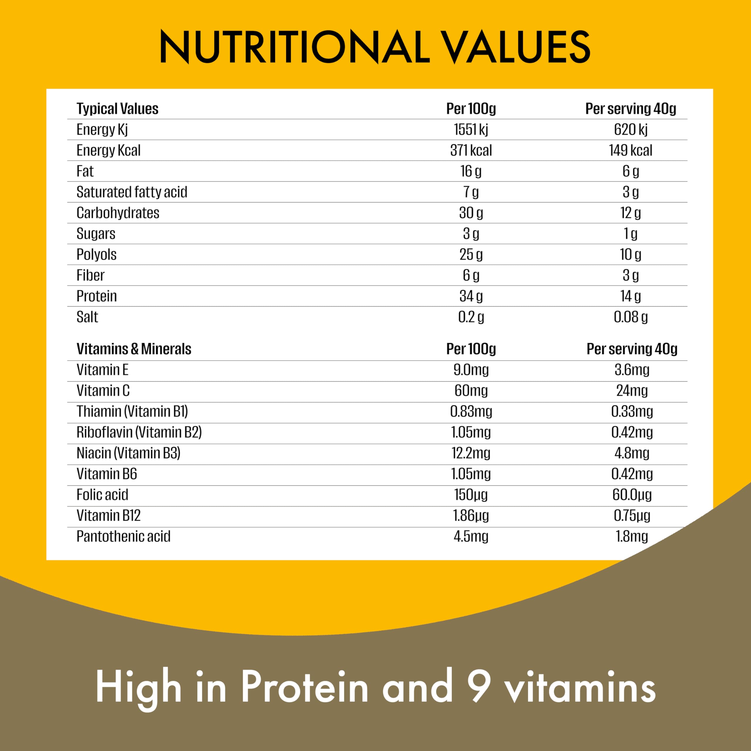 Fulfil Chocolate Hazelnut Whip Protein Bar - High Protein, Low Sugar, 9 Vitamins | 40g 5