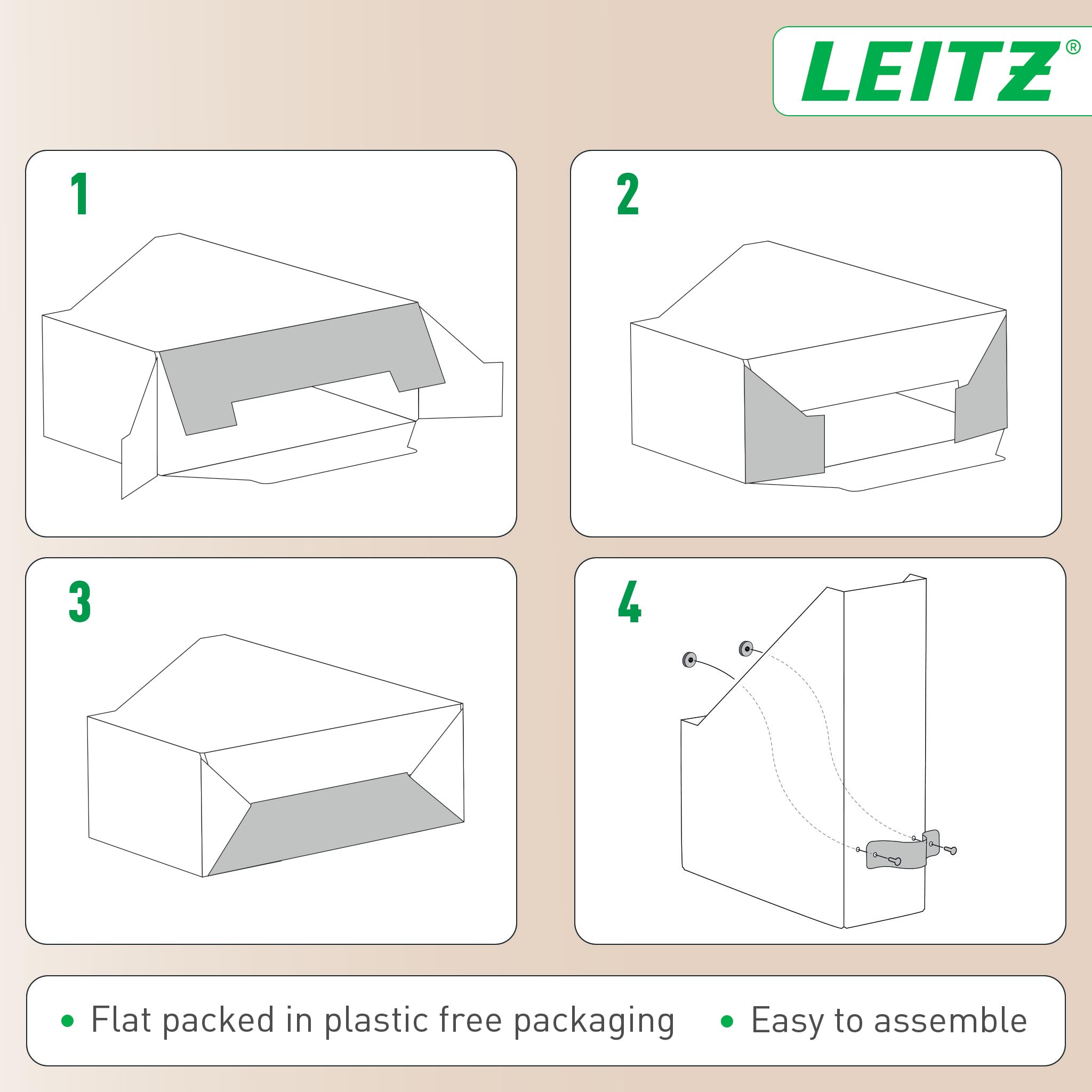 Leitz Puro Magazine File - Set of 2 Durable A4 Holders, Sage Green, 900 Sheet Capacity 7