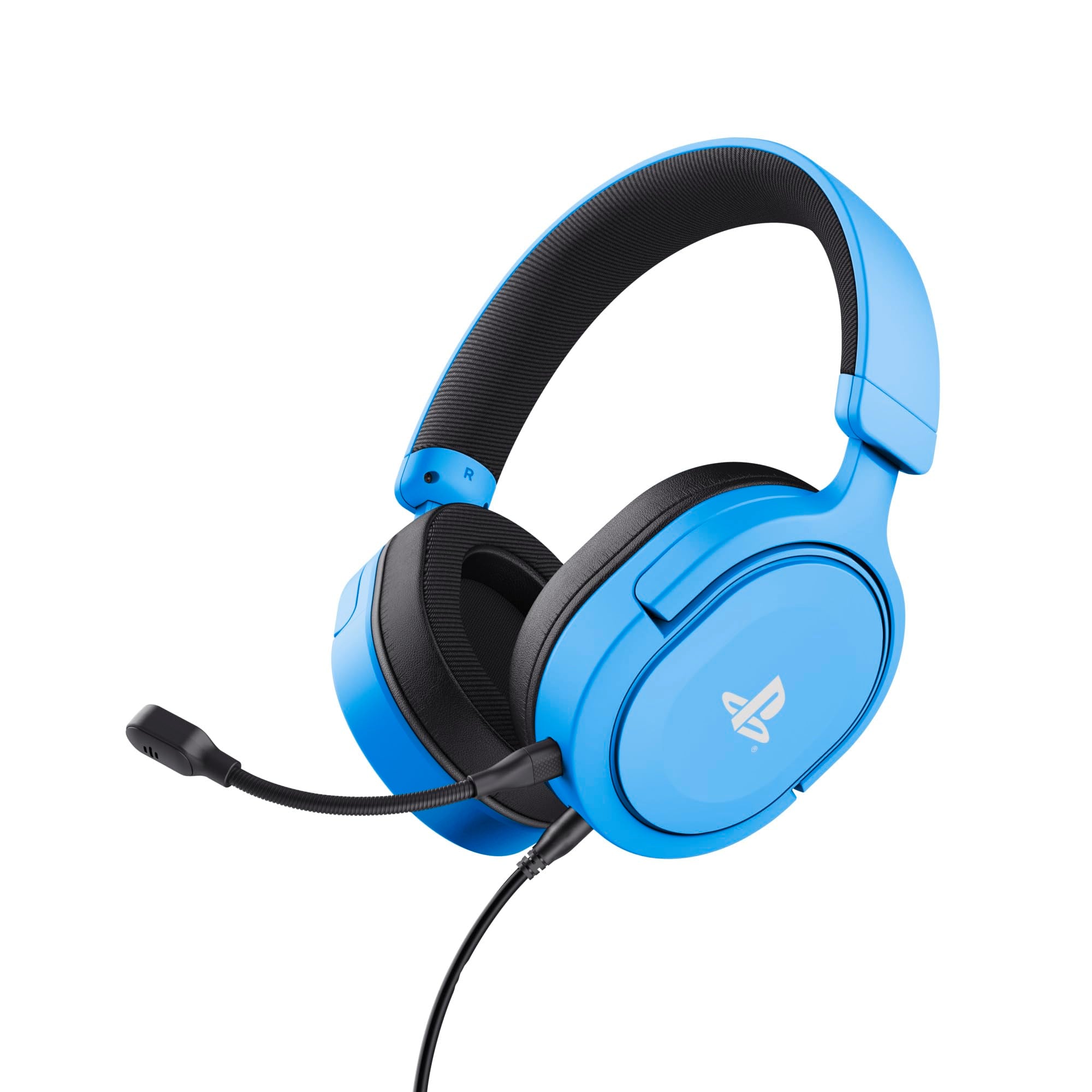 GXTrust GXT 498B Forta Gaming Headset - Officially Licensed for PS5 | 50mm Drivers | Detachable Mic | Blue