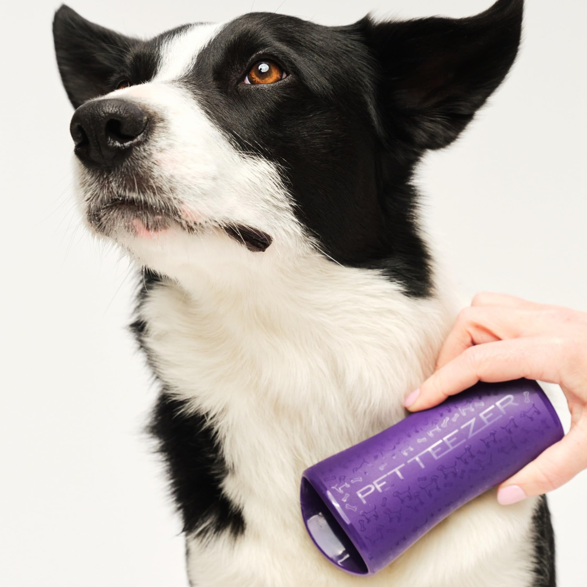 Pet Teezer De-Shedding Grooming Brush - Undercoat Removal | Purple & Grey | Large 3