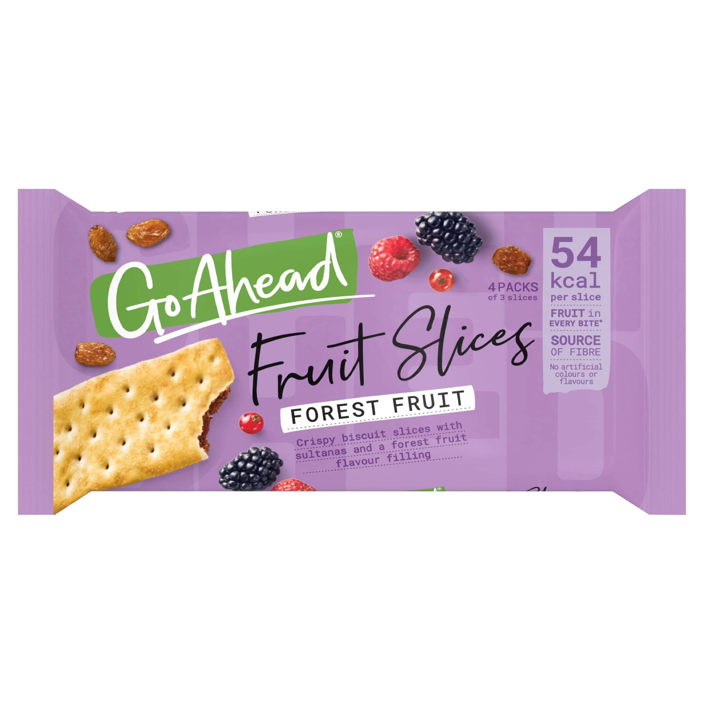 Go Ahead Waldfrucht Knusprige Fruchtschnitte 4 Snackriegel, 174 g