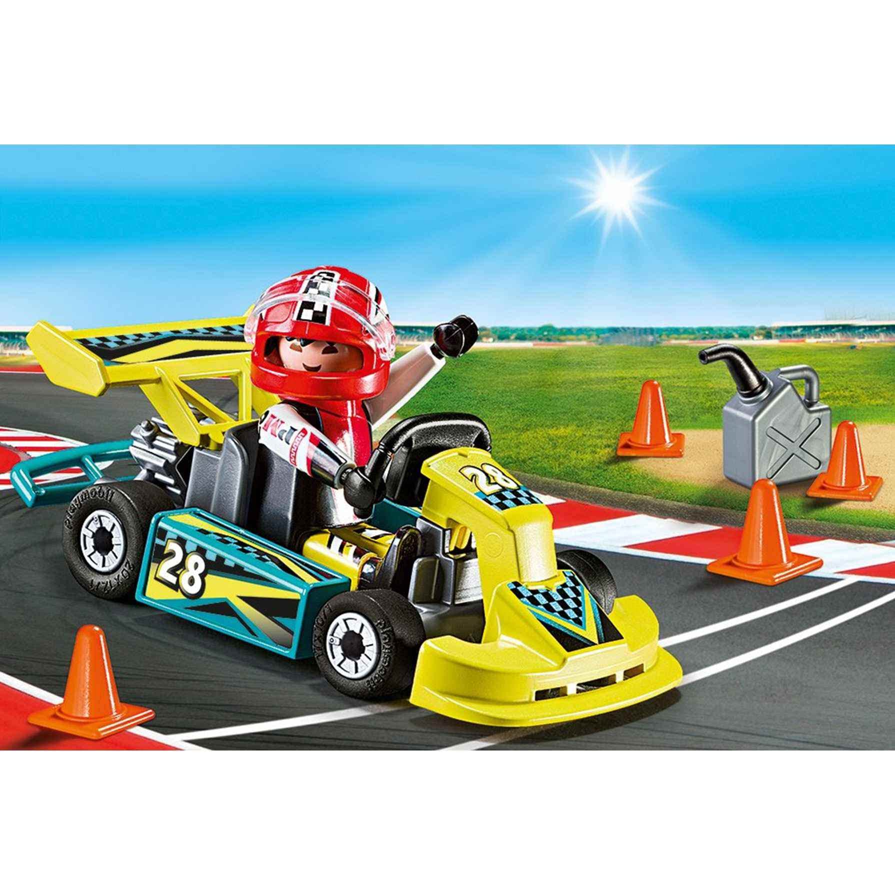 Playmobil Action Go-Kart Racer Carry Case Playset | Includes Racer Figure & Accessories | Ages 4+ 3