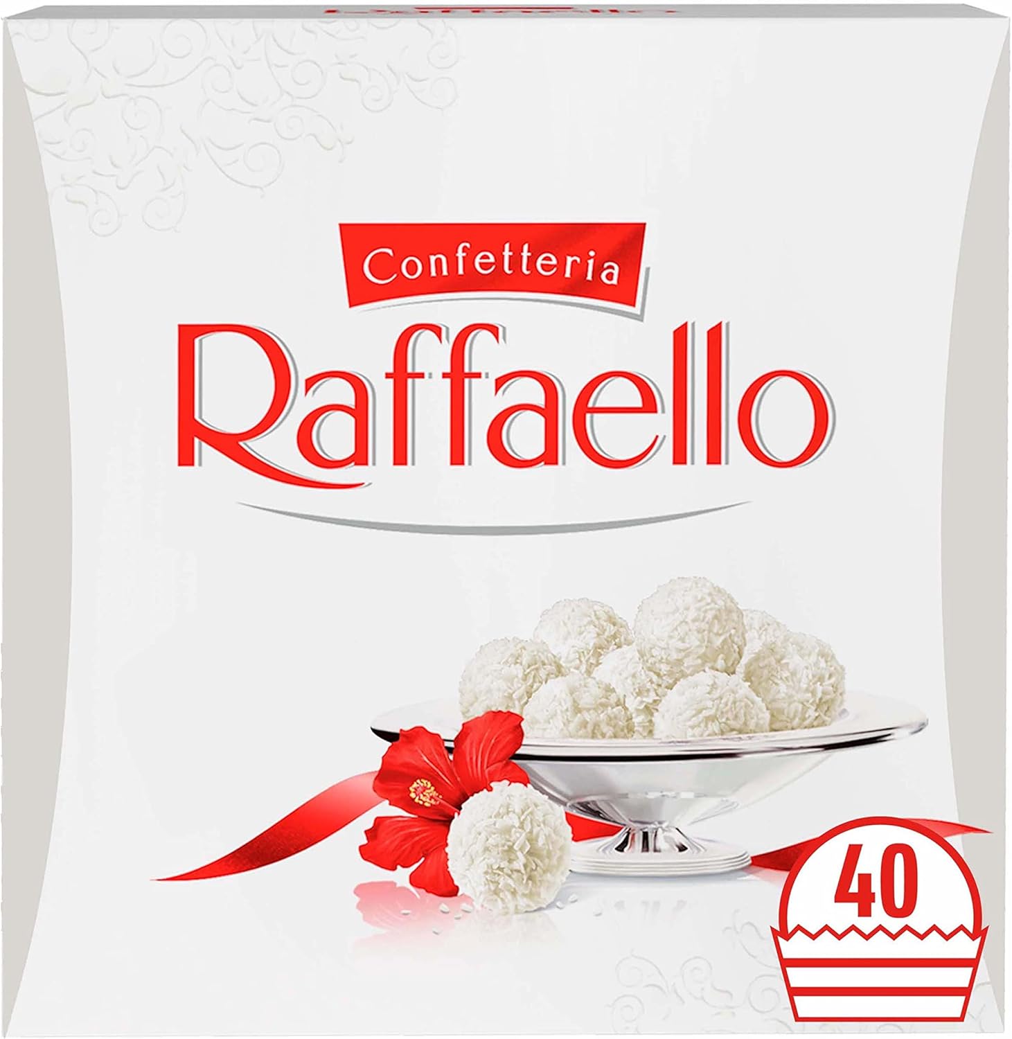 Ferrero Raffaello Pralinen, Weiße Schokolade Kokos-Mandel Konfekt, 400g