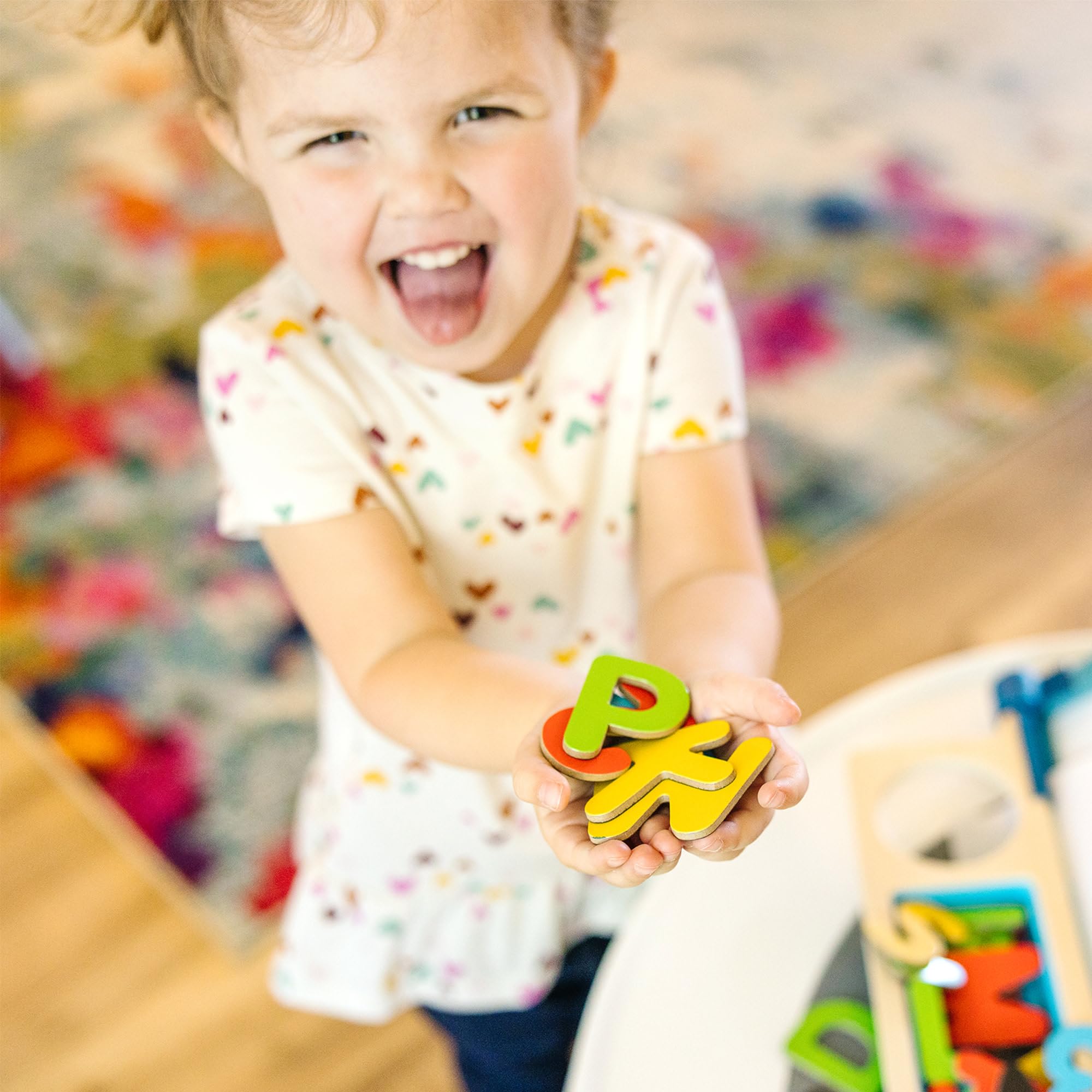 Melissa & Doug Magnetic Wooden Letters Set - 52 Pieces | Ages 3+ | English & Spanish Learning 6