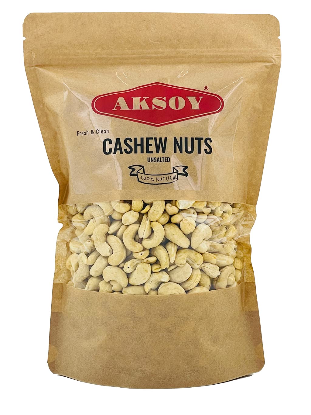 AKSOY Premium Raw Cashews - Natural, Fresh, 750g Pack | Vegan & Gluten Free