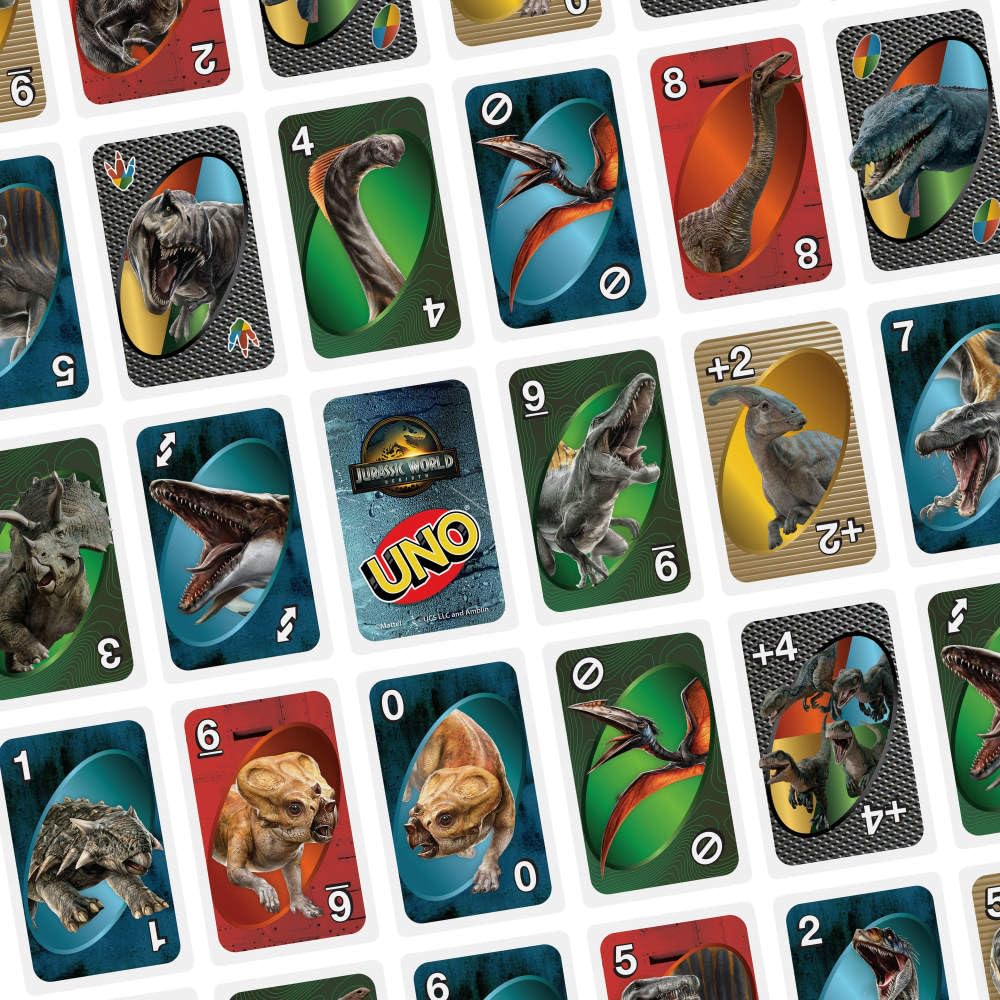 Mattel Games UNO Jurassic World Rebirth Card Game | Ages 7+ | 2-10 Players 4
